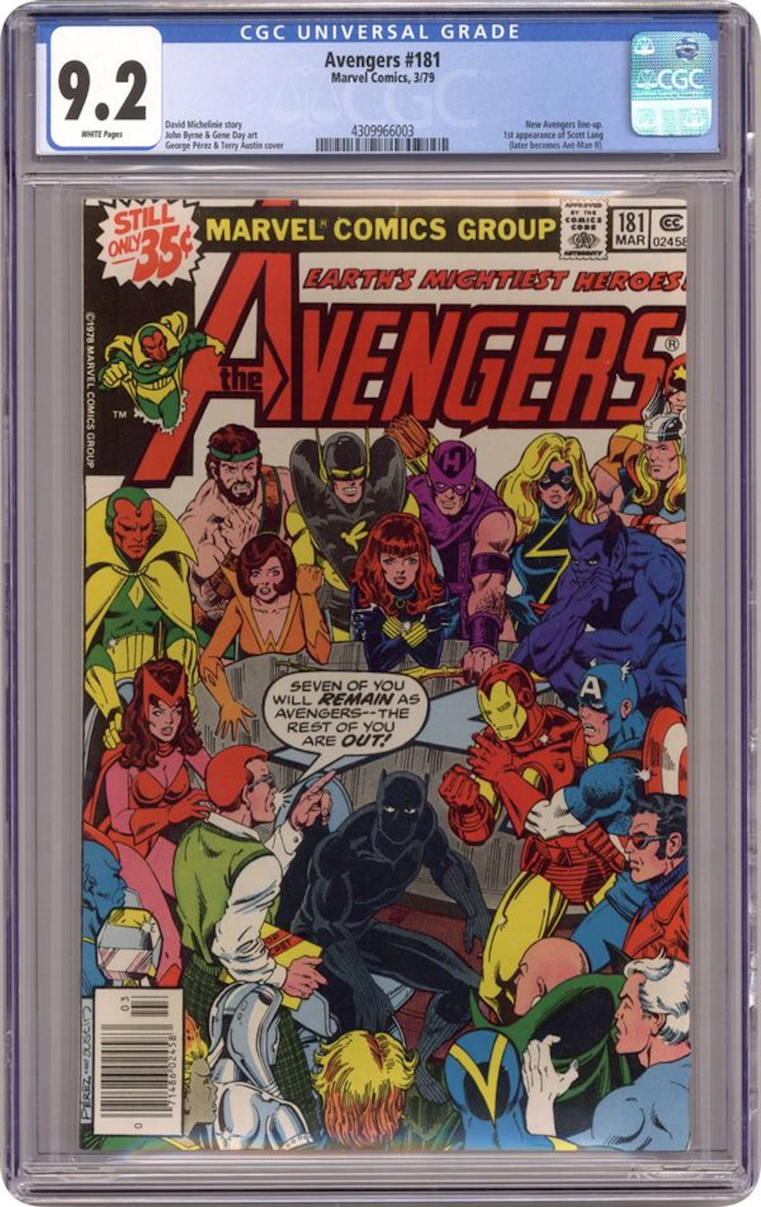 Avengers (1963 1st Series) 181 CGC 9.2