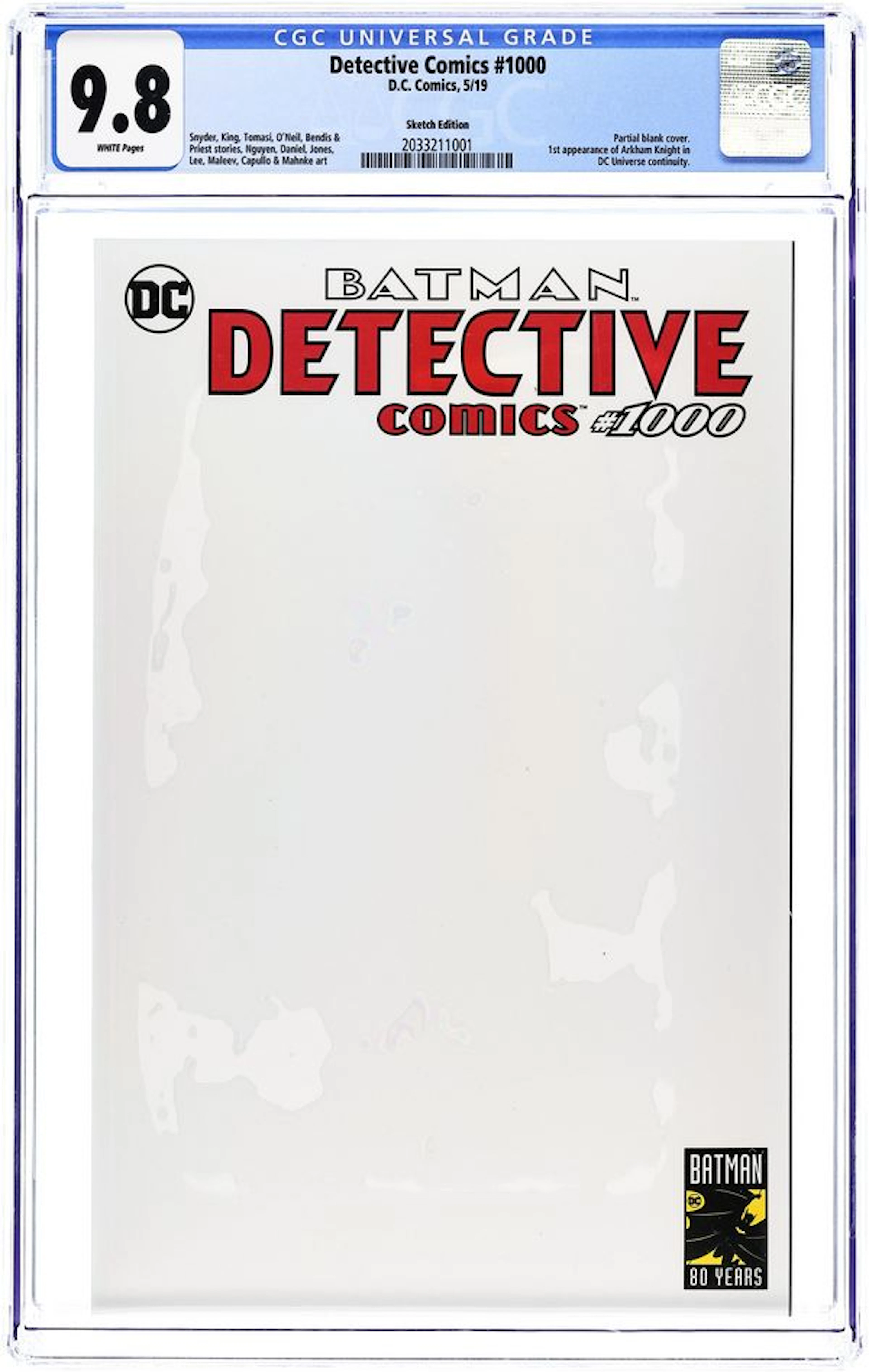 Detective Comics (2016 3rd Series) 1000BLANK CGC 9.8