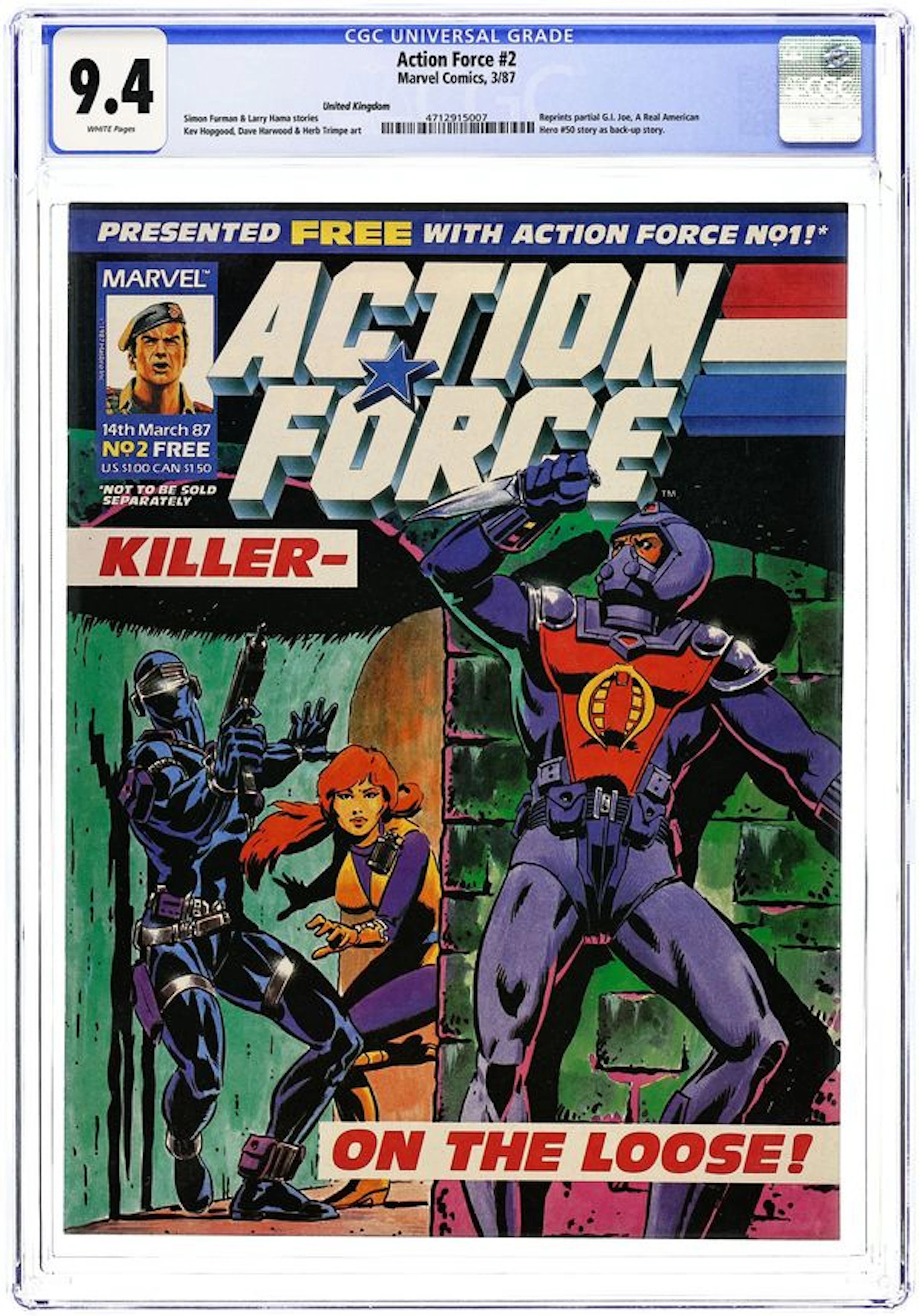 Action Force (UK 1987-1988 Marvel) Magazine 2 CGC 9.4
