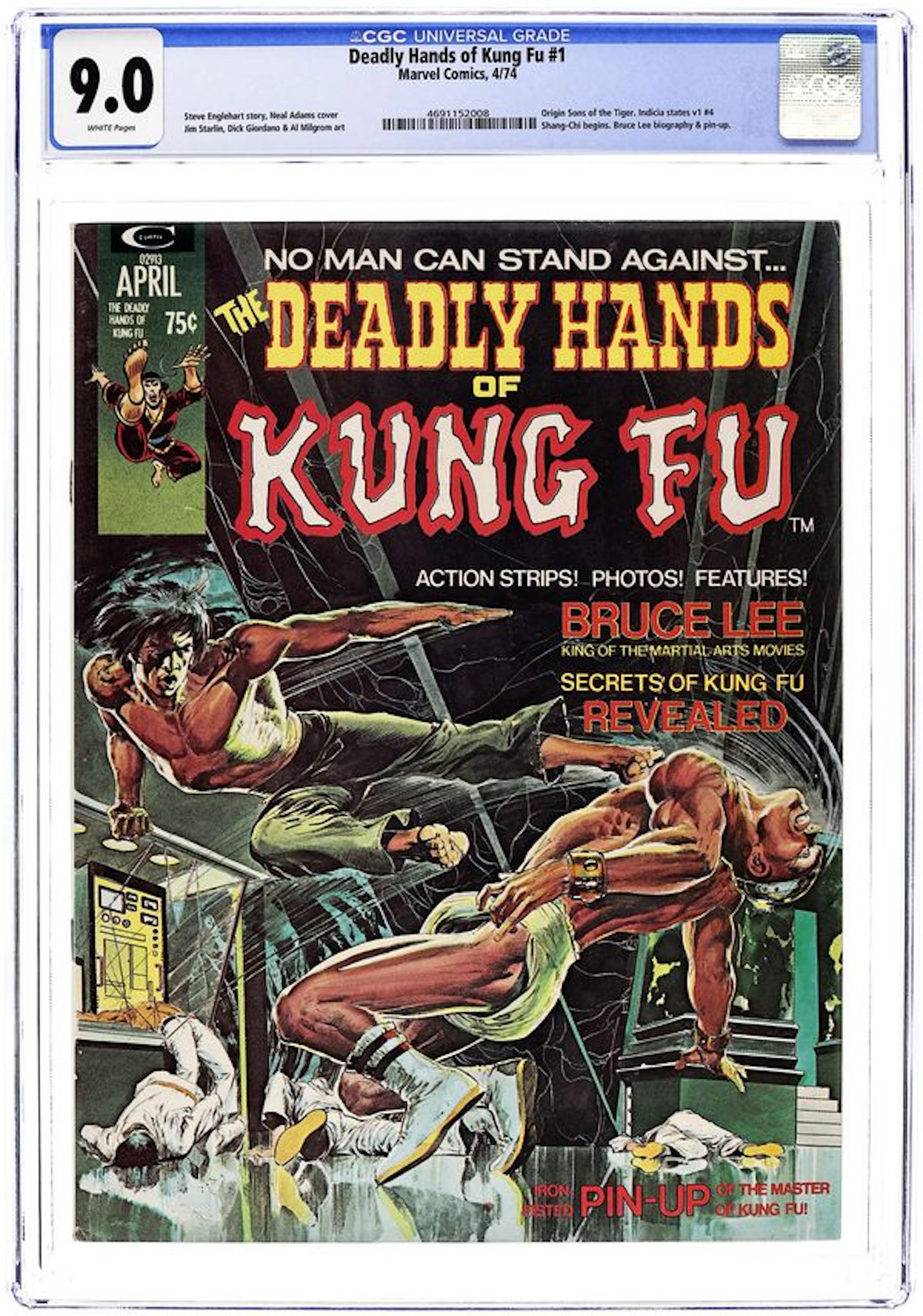 Deadly Hands of Kung Fu (1974 Magazine) 1 CGC 9.0