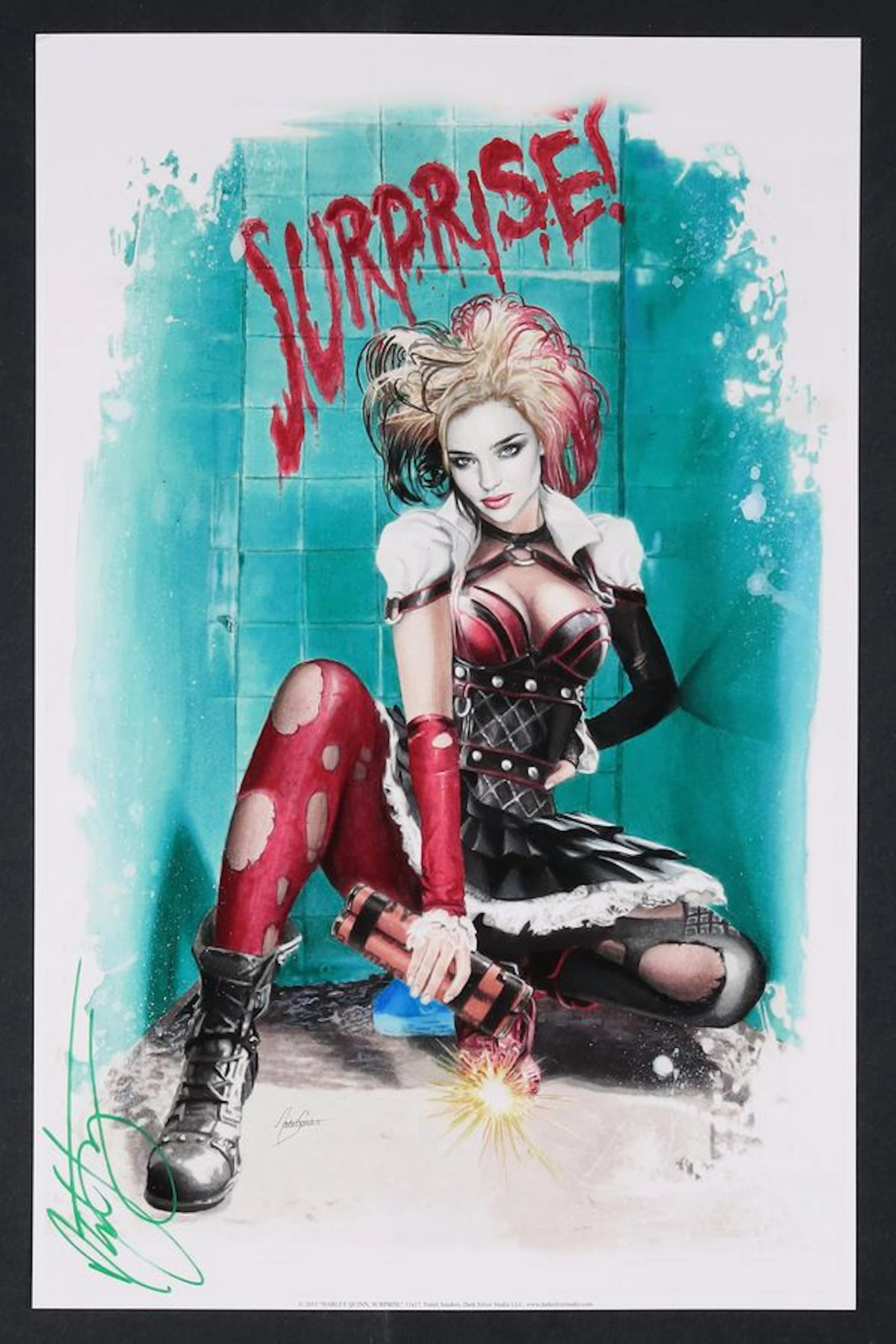 Harley Quinn Surprise Print by Natali Sanders