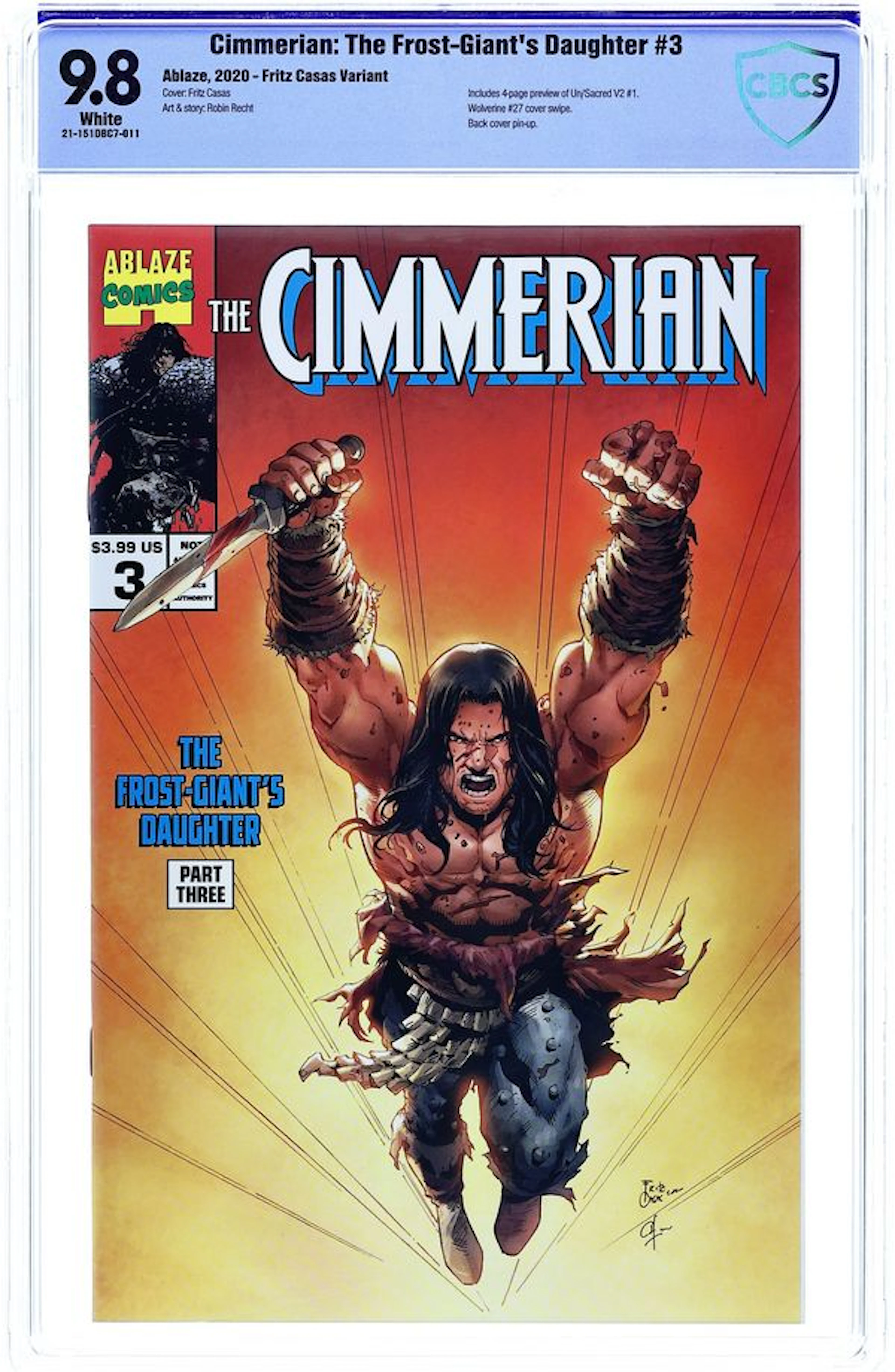 Cimmerian The Frost Giant's Daughter (2020 Ablaze) 3D CBCS 9.8