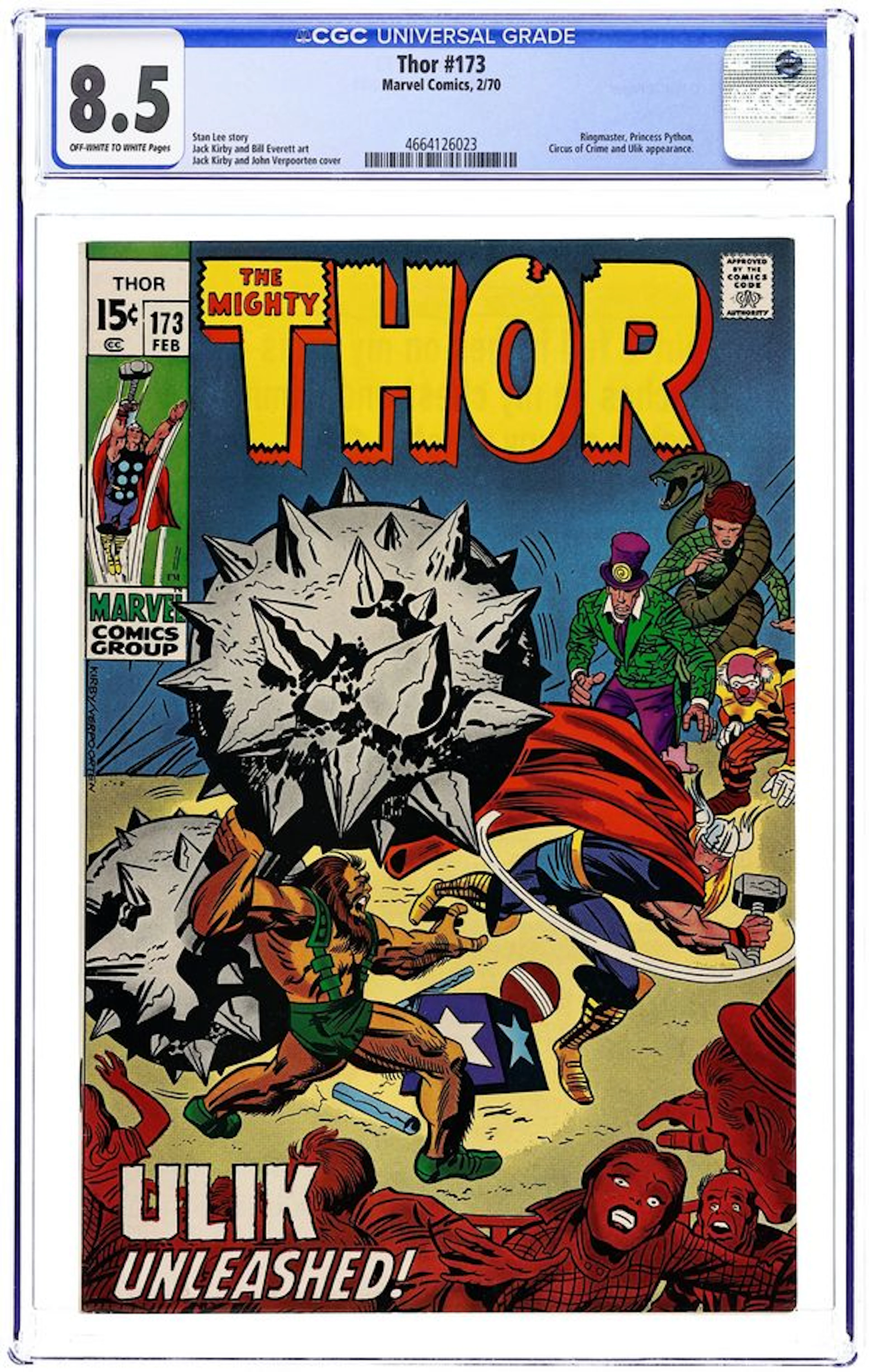 Thor (1962 Marvel 1st Series Journey Into Mystery) 173 CGC 8.5