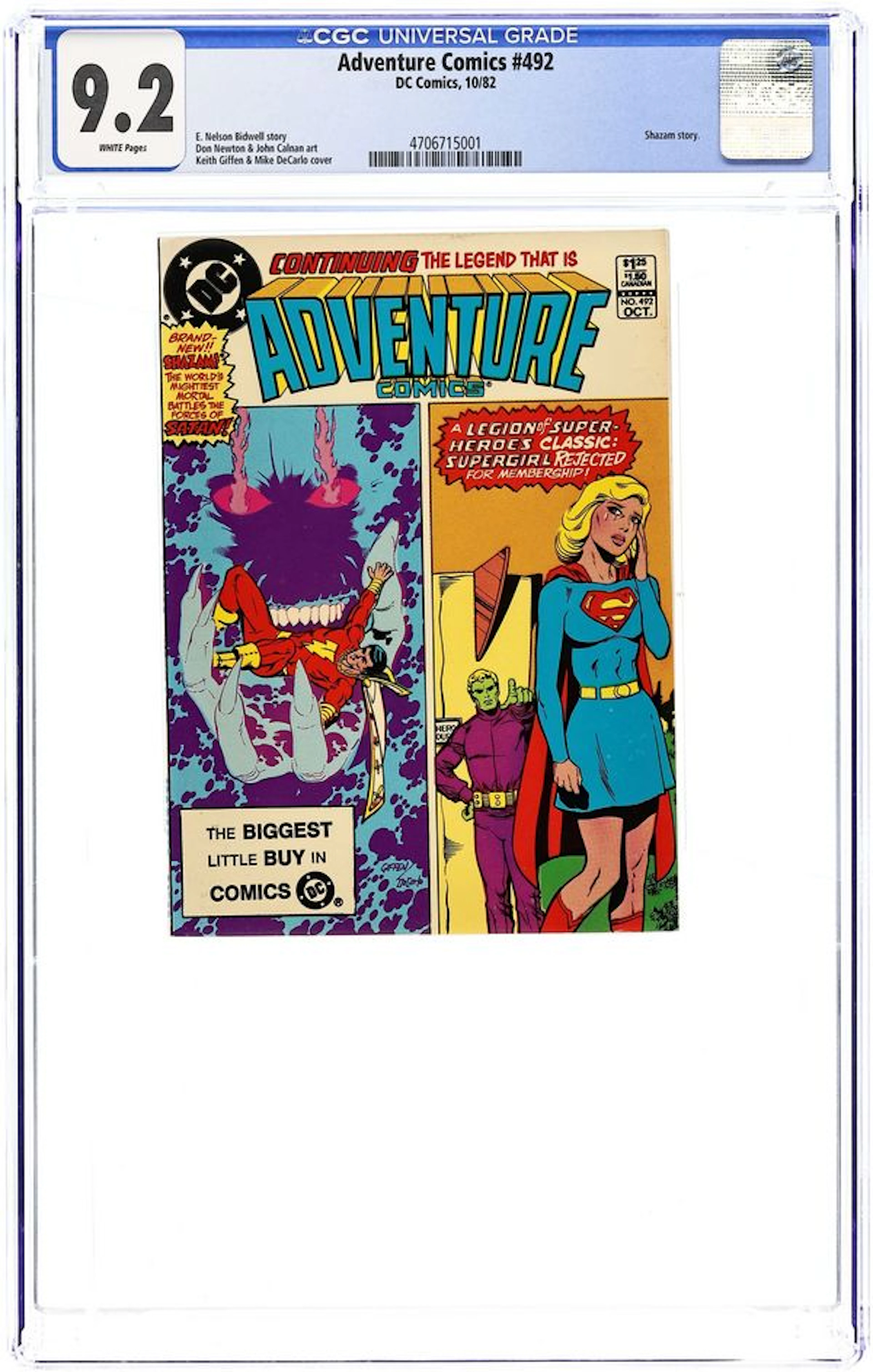 Adventure Comics (1938 1st Series) 492 CGC 9.2
