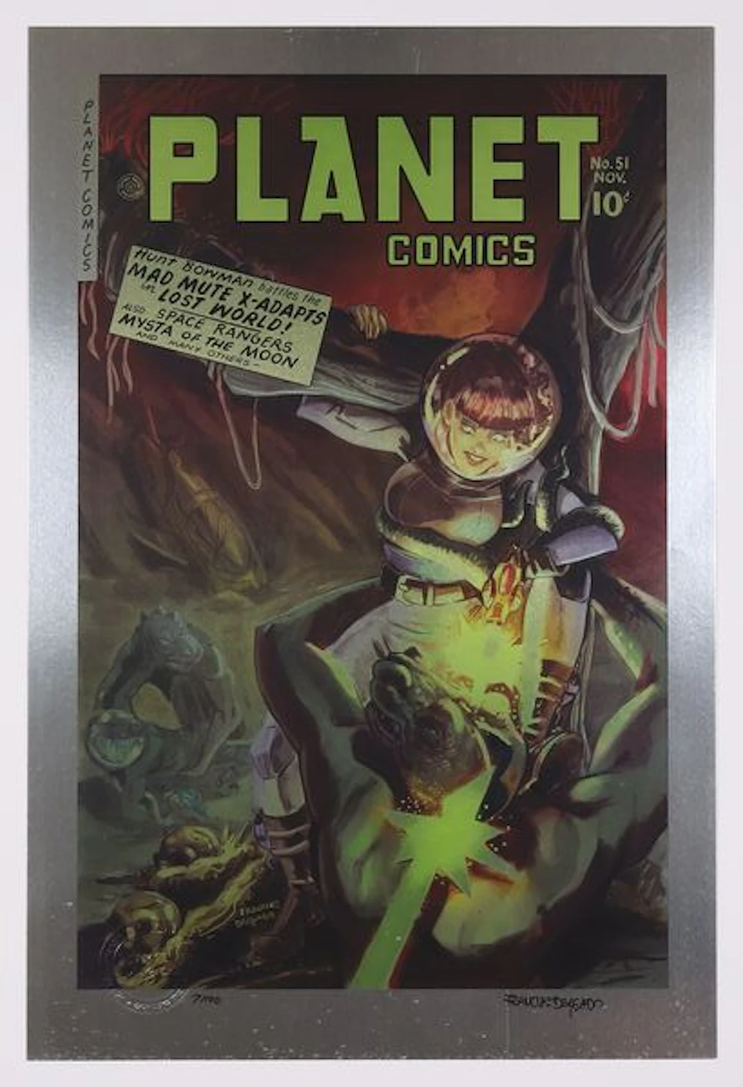 Planet Comics #51 (1940) Signed Cover Style Print by Francine Delgado
