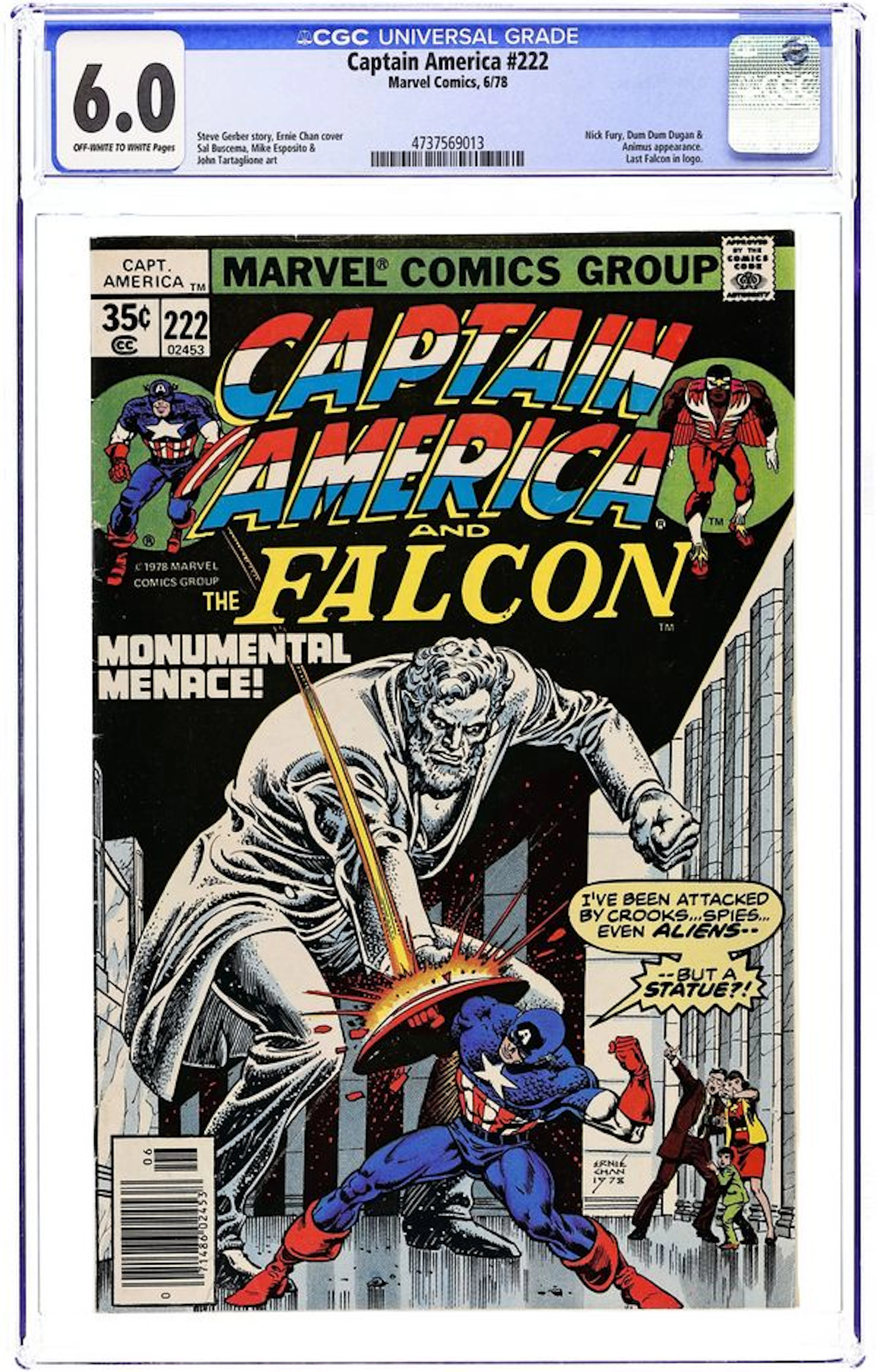 Captain America (1968 1st Series) 222 CGC 6.0