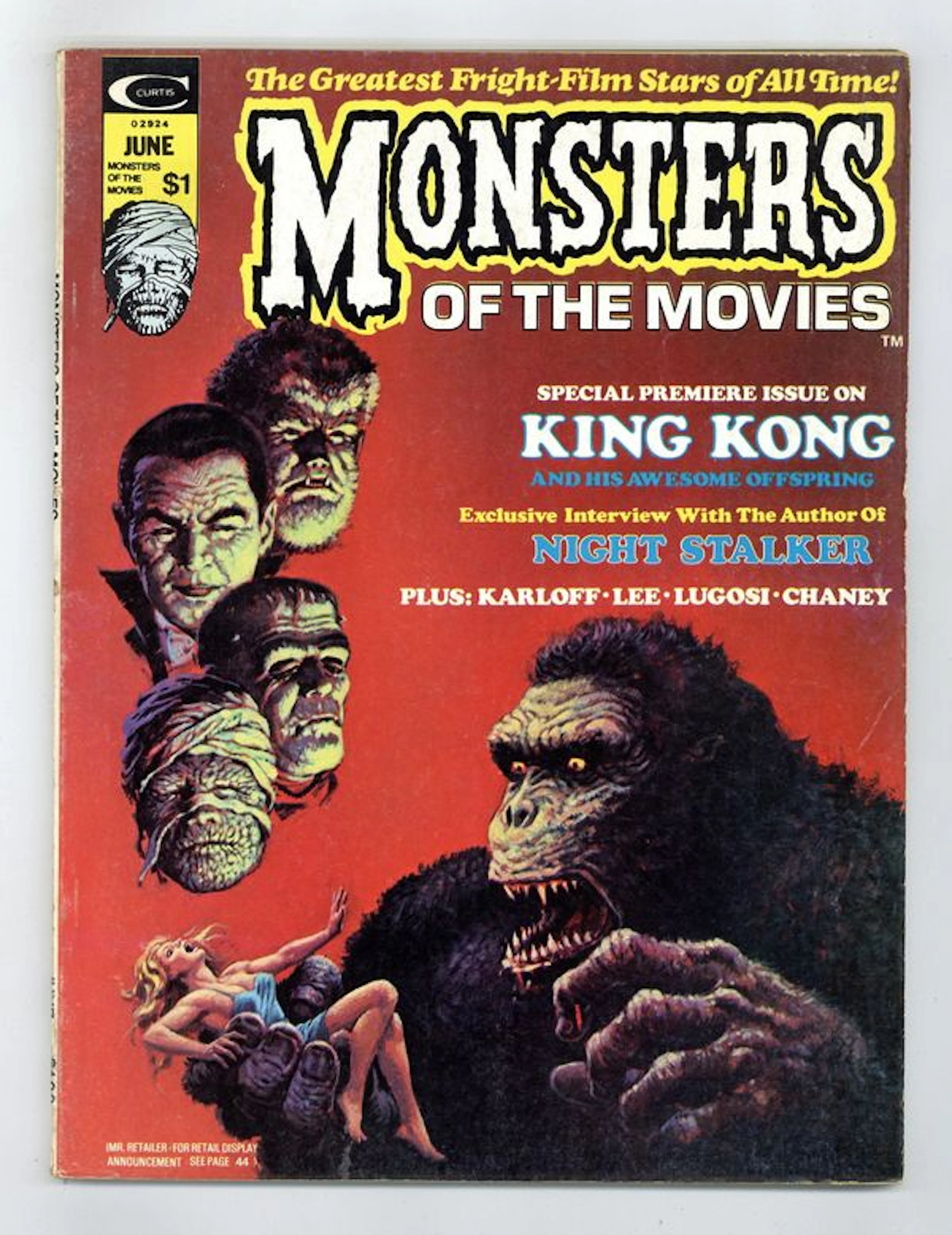 Monsters of the Movies (1974 Magazine) 1 VG+ 4.5