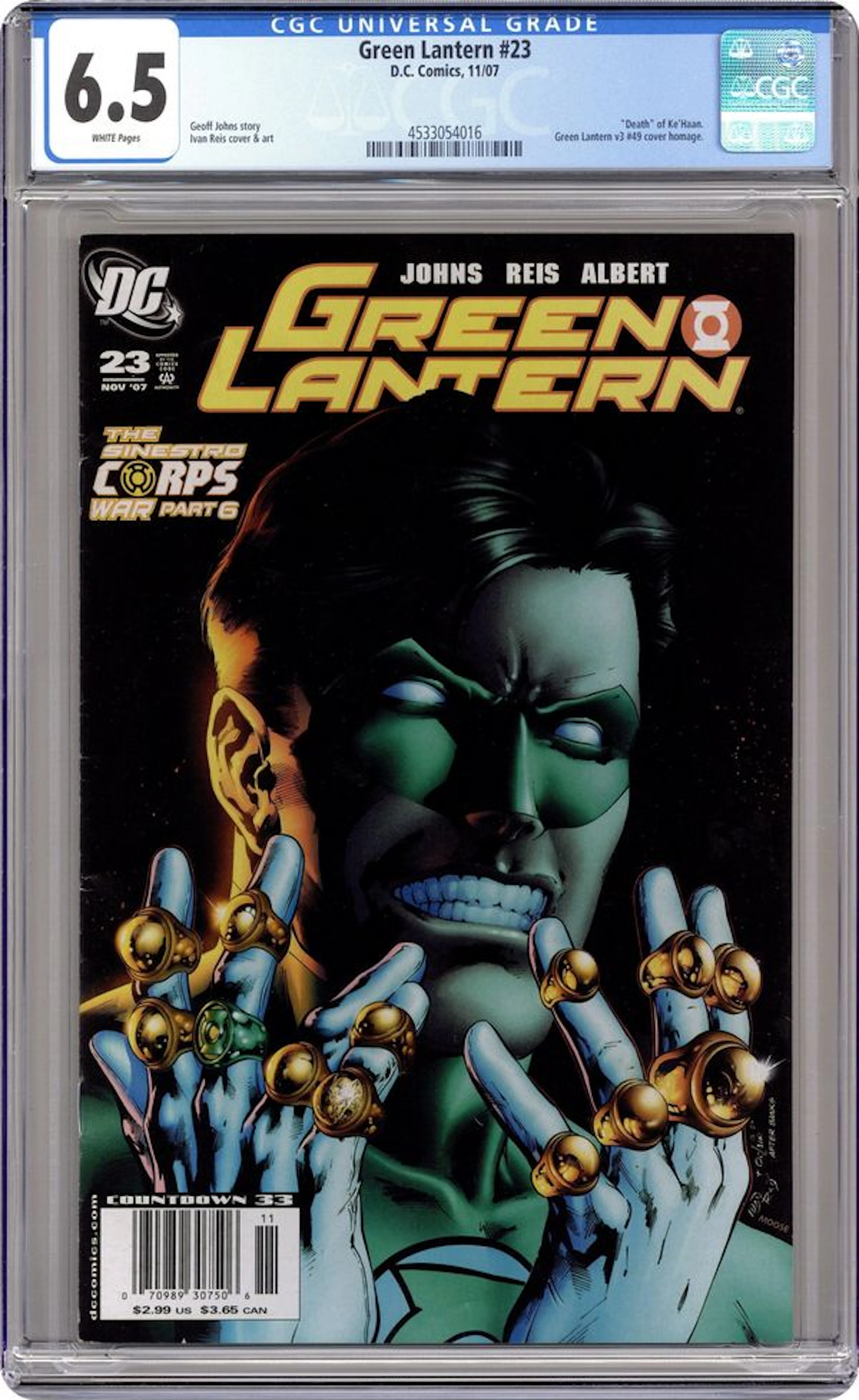 Green Lantern (2005 4th Series DC) 23A CGC 6.5