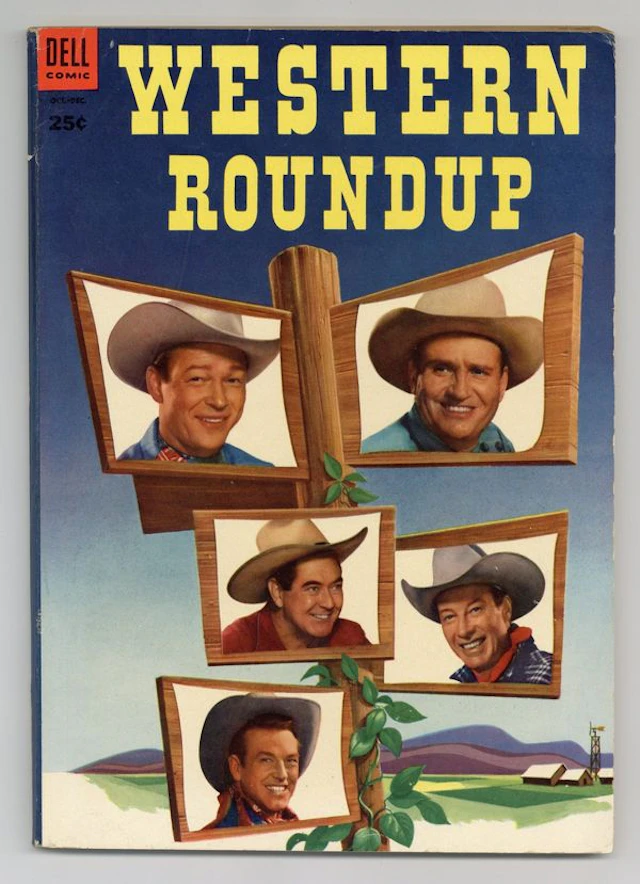 Dell Giant Western Roundup (1952-1959 Dell) 4 VG+ 4.5
