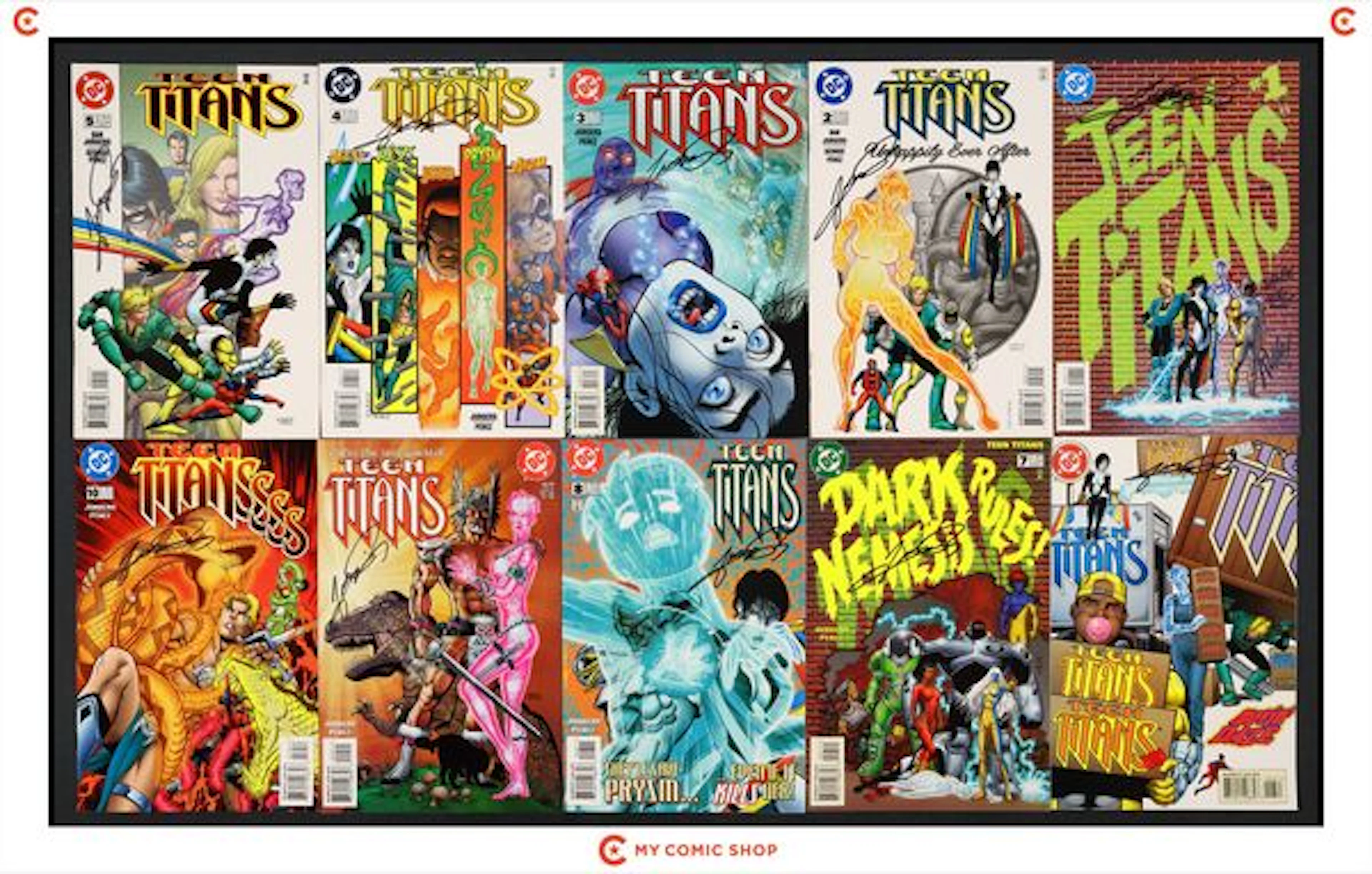 Teen Titans Signed Lot of 15