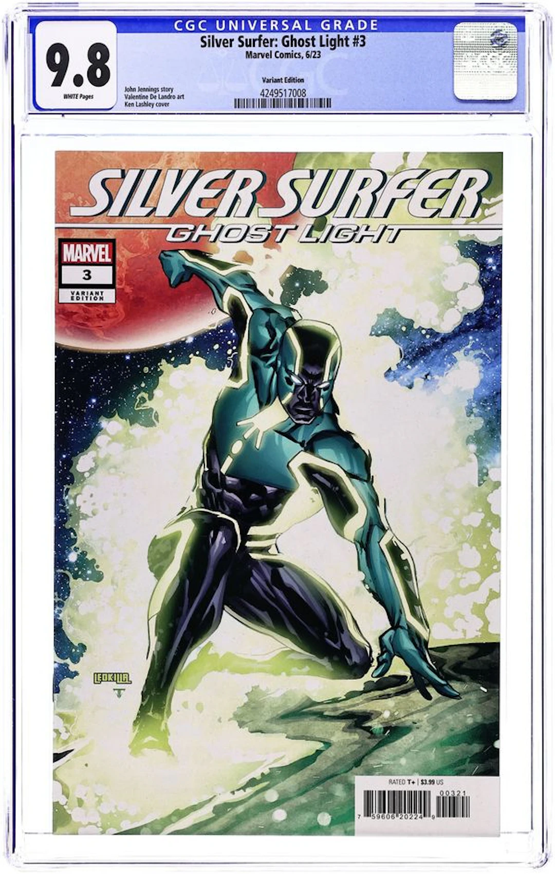 Silver Surfer Ghost Light (2023 Marvel) 3B CGC 9.8