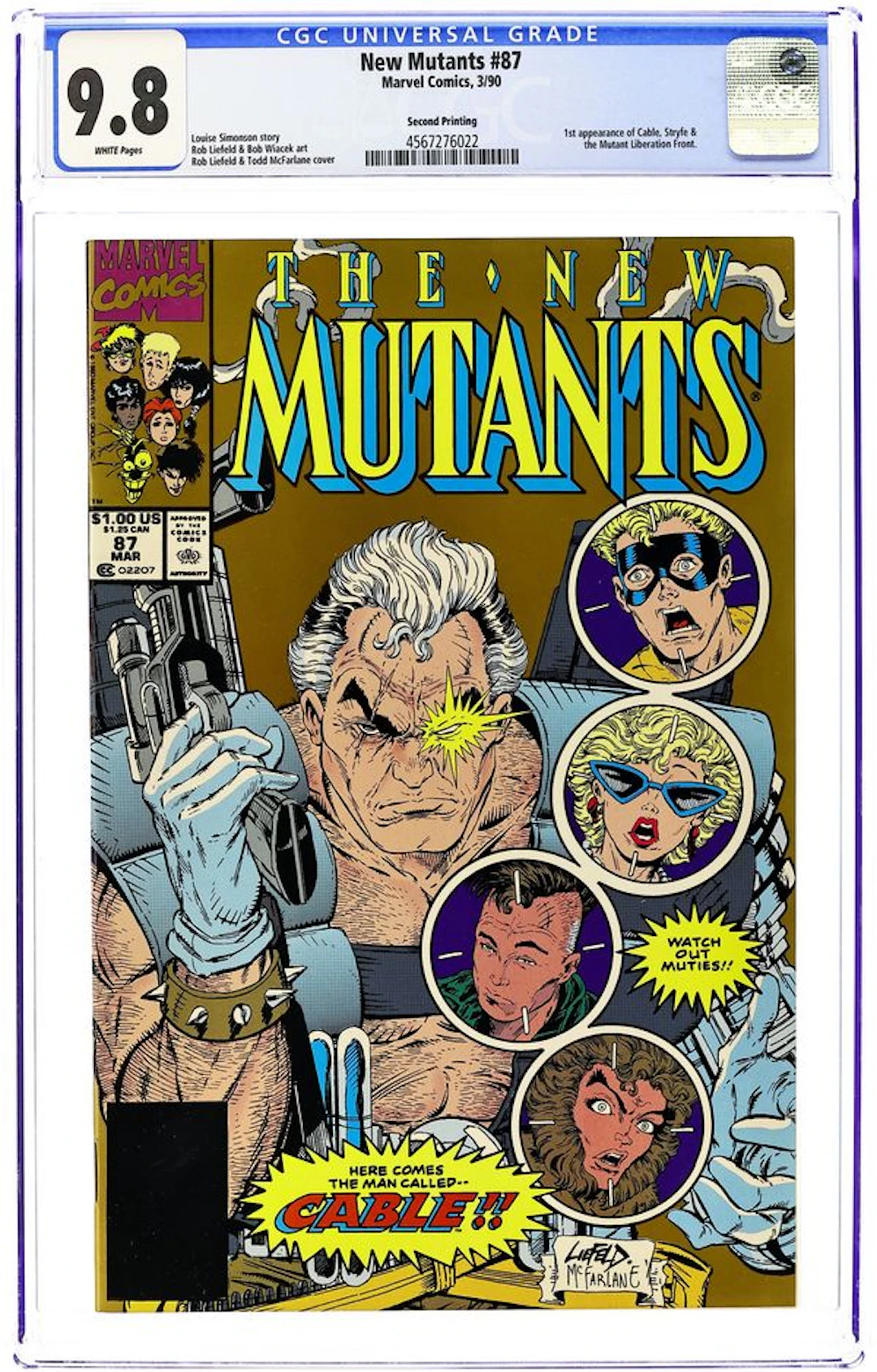 New Mutants (1983 1st Series) 87GOLD CGC 9.8