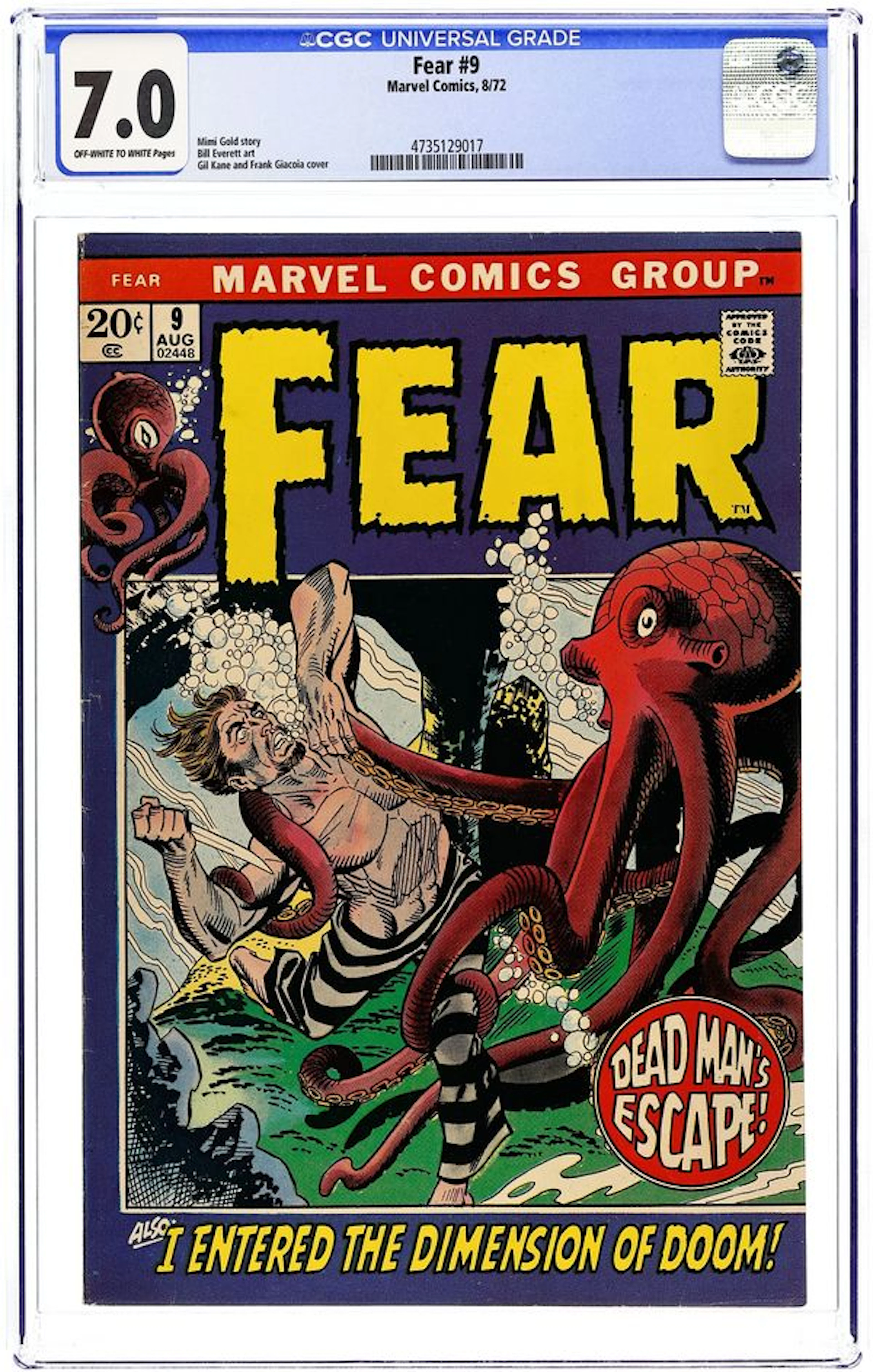 Fear (1970 Marvel) 9 CGC 7.0