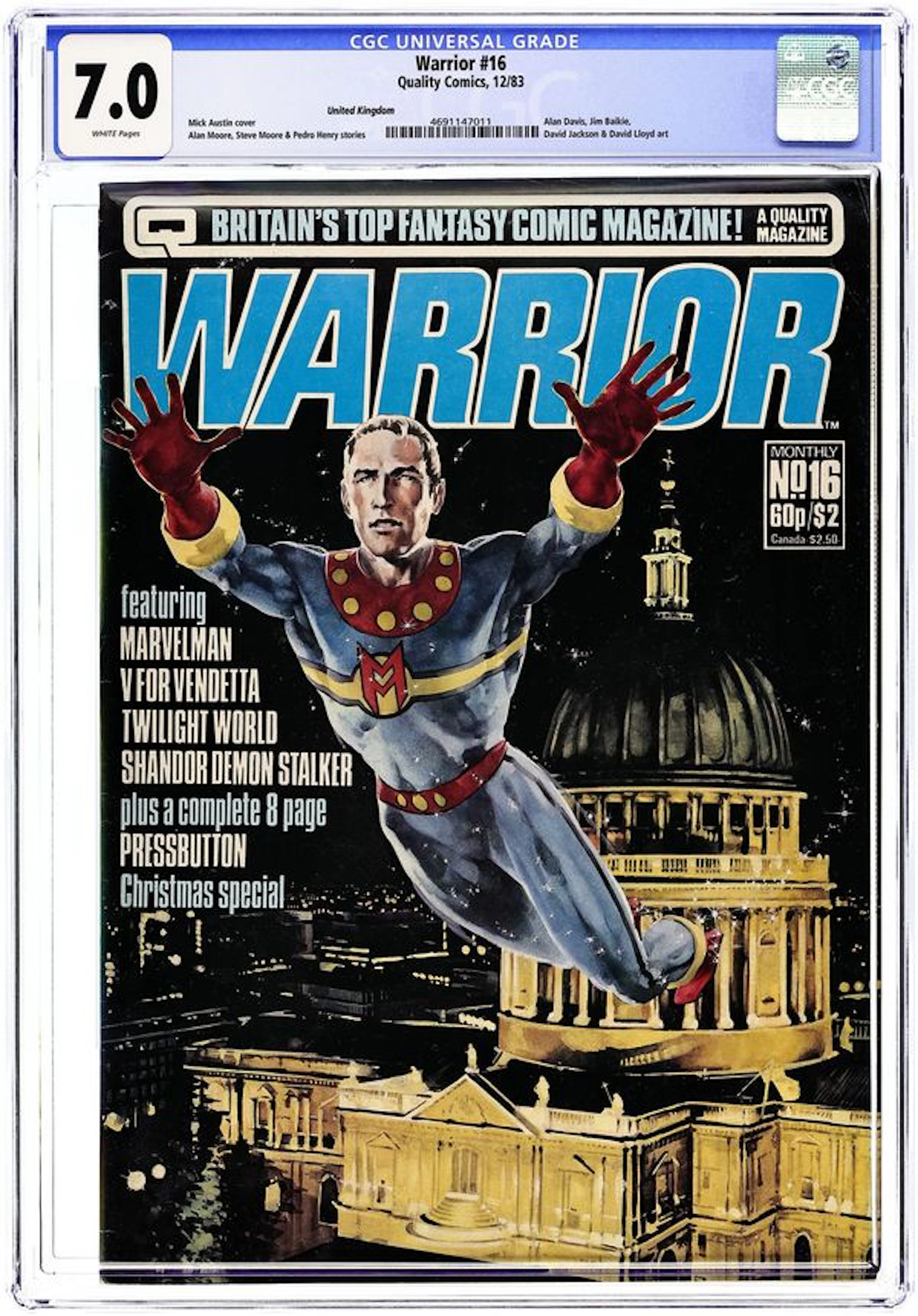 Warrior (UK 1982 Quality) 16 CGC 7.0