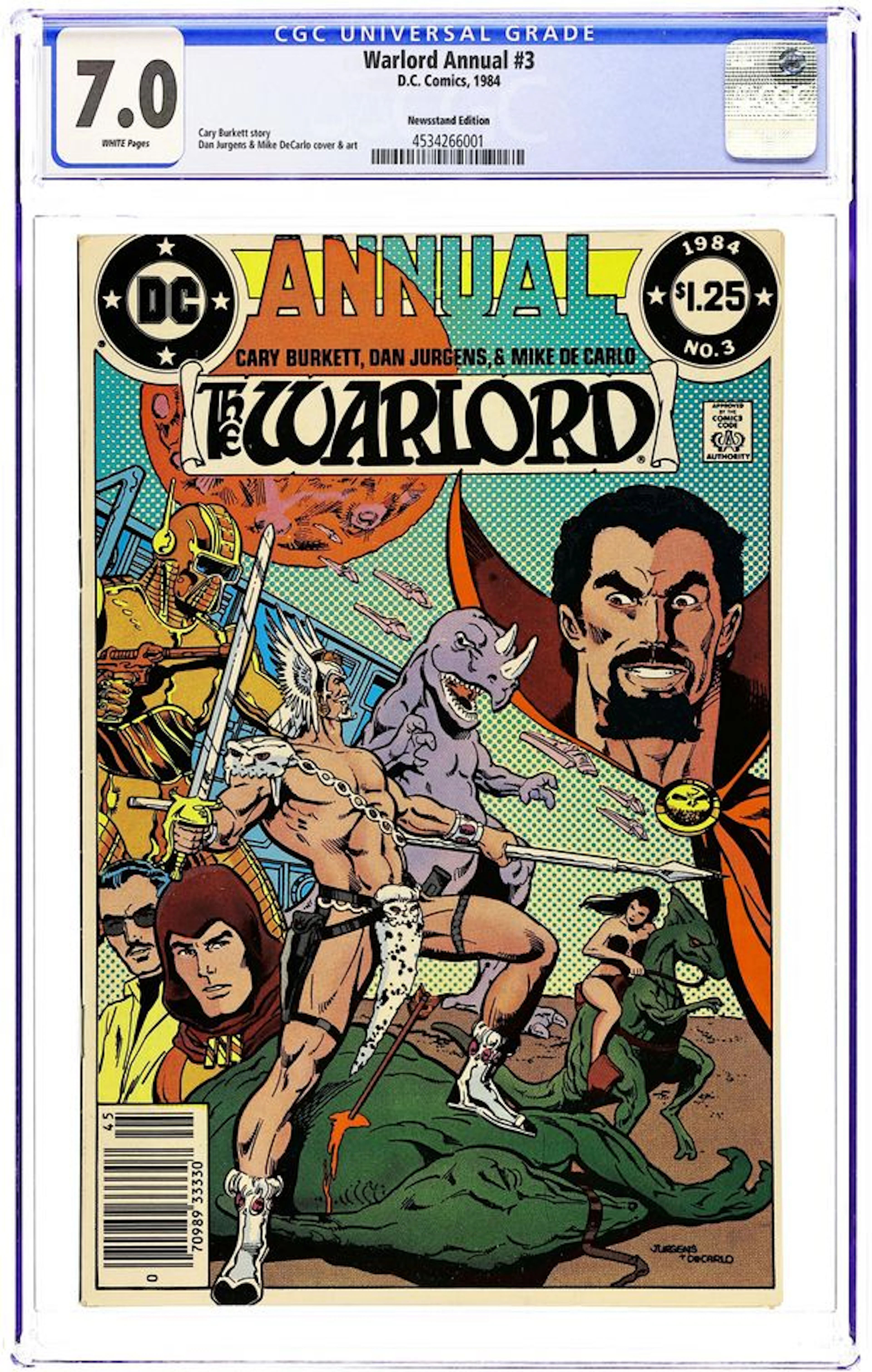 Warlord (1976 1st Series DC) Annual 3N CGC 7.0