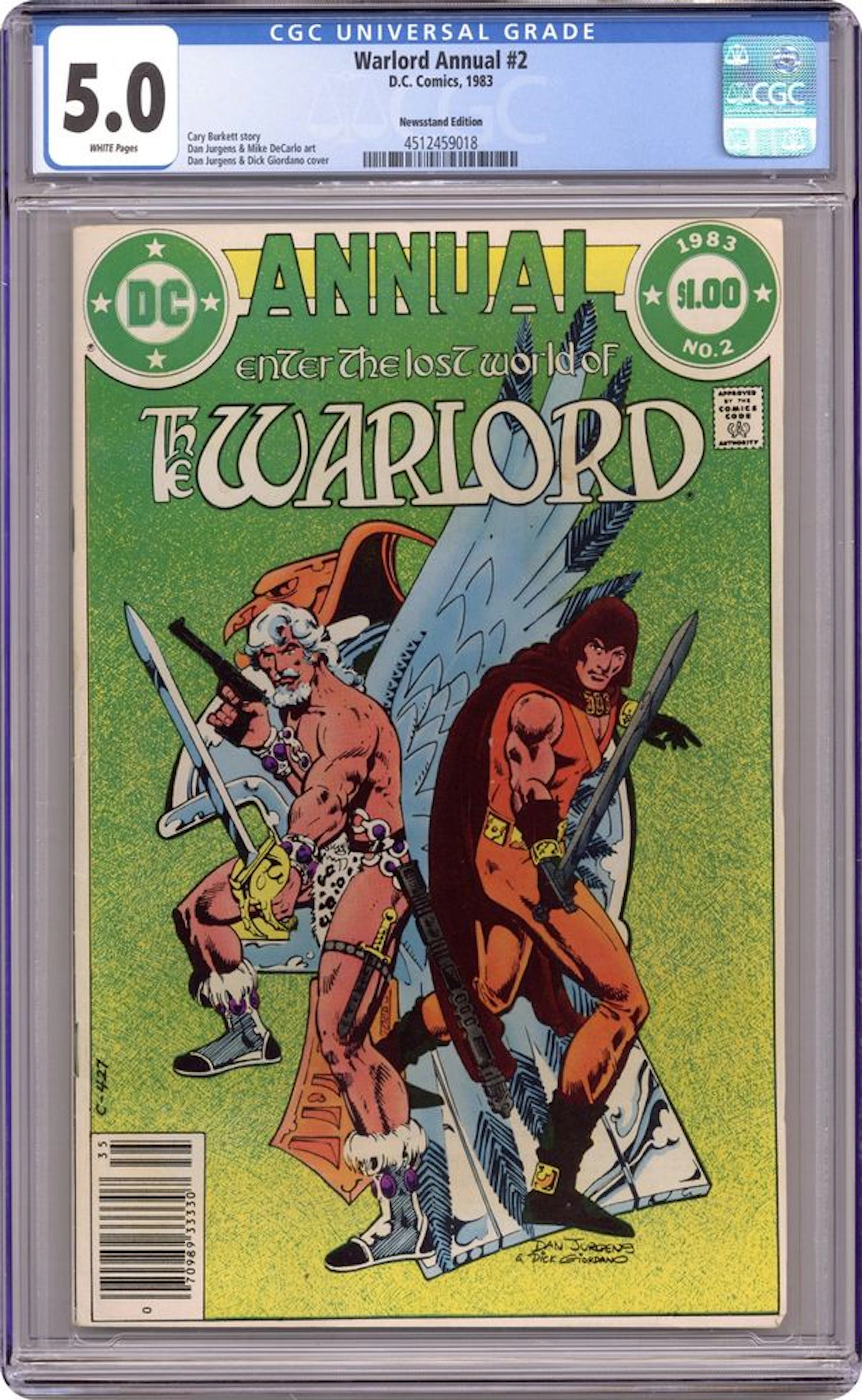 Warlord (1976 1st Series DC) Annual 2N CGC 5.0