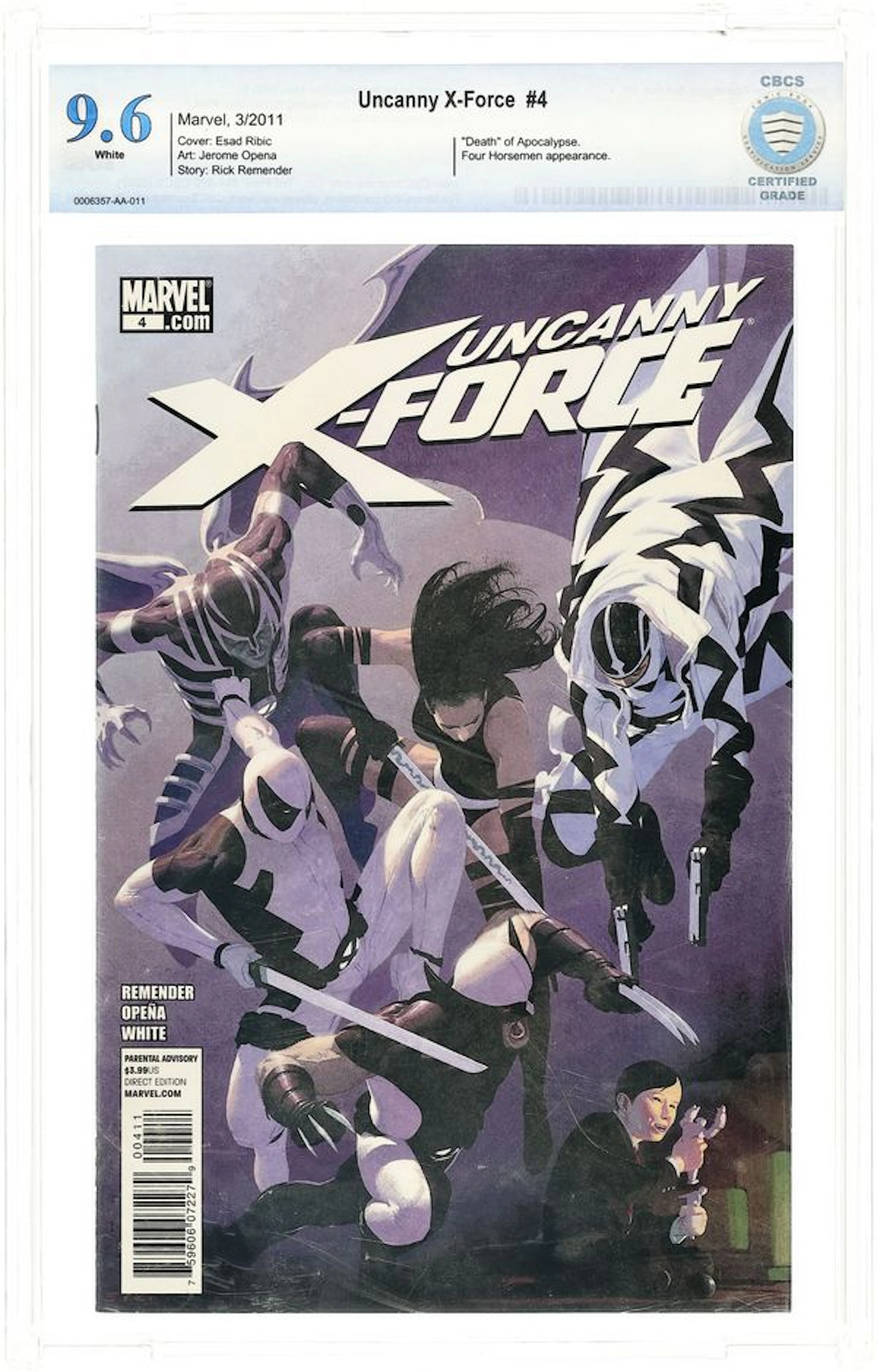 Uncanny X-Force (2010 Marvel) 4 CBCS 9.6