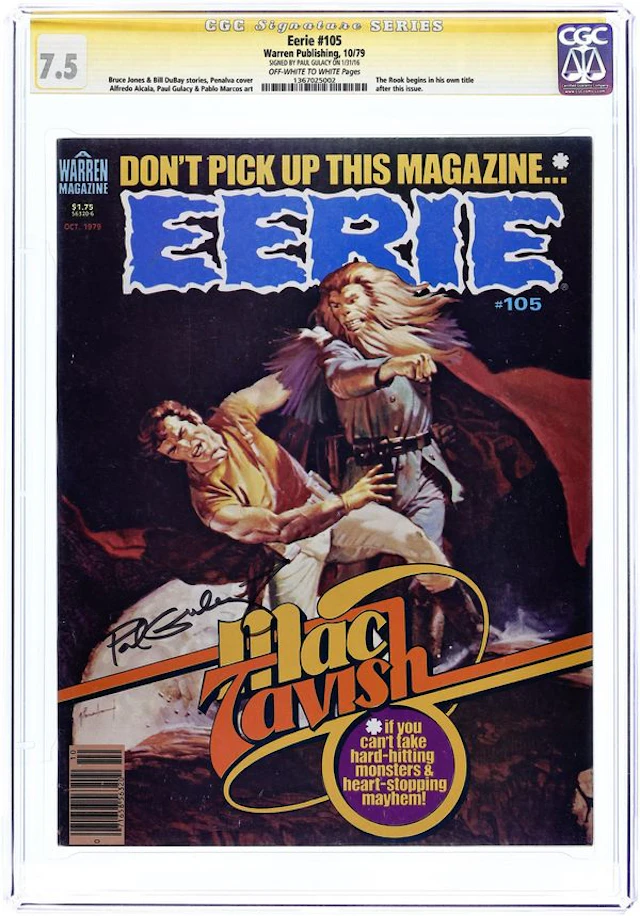 Eerie (1966 Warren Magazine) 105 CGC 7.5 SS Gulacy