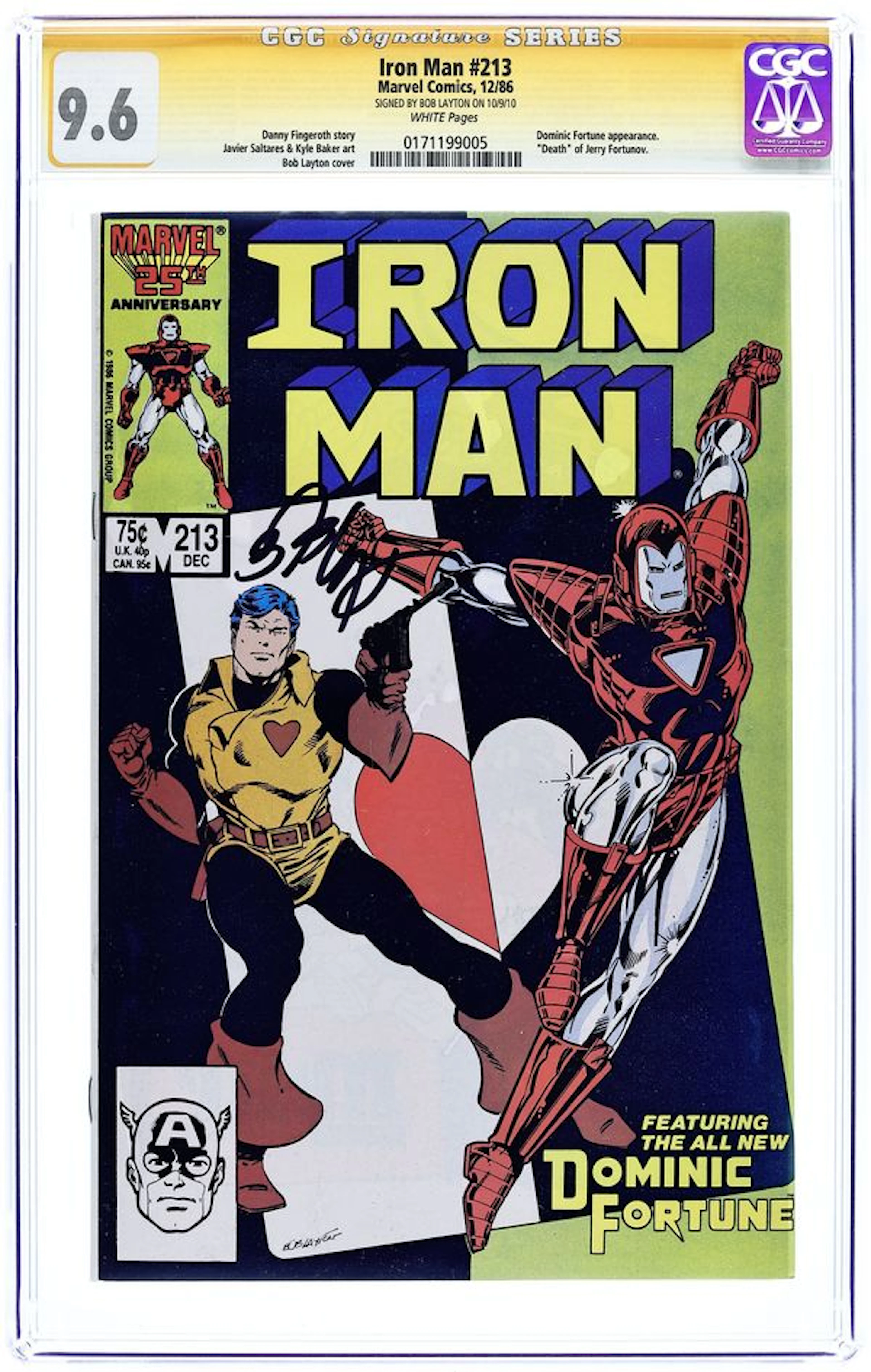 Iron Man (1968 1st Series) 213 CGC 9.6 SS Layton