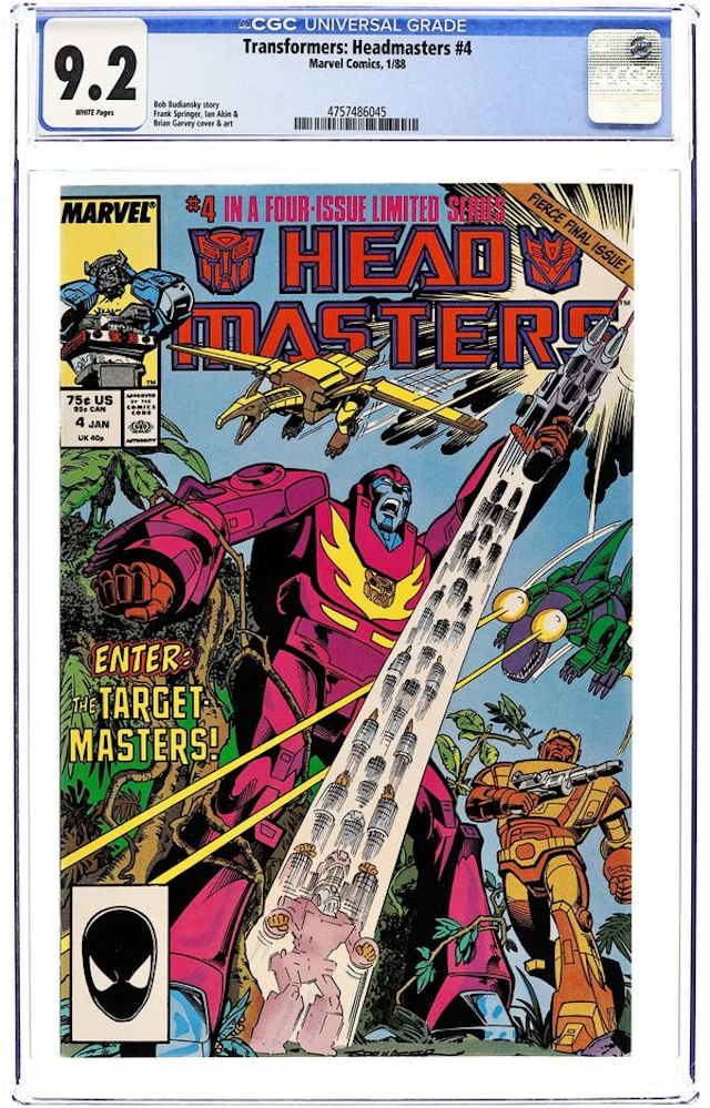 Transformers Headmasters (1987) 4 CGC 9.2