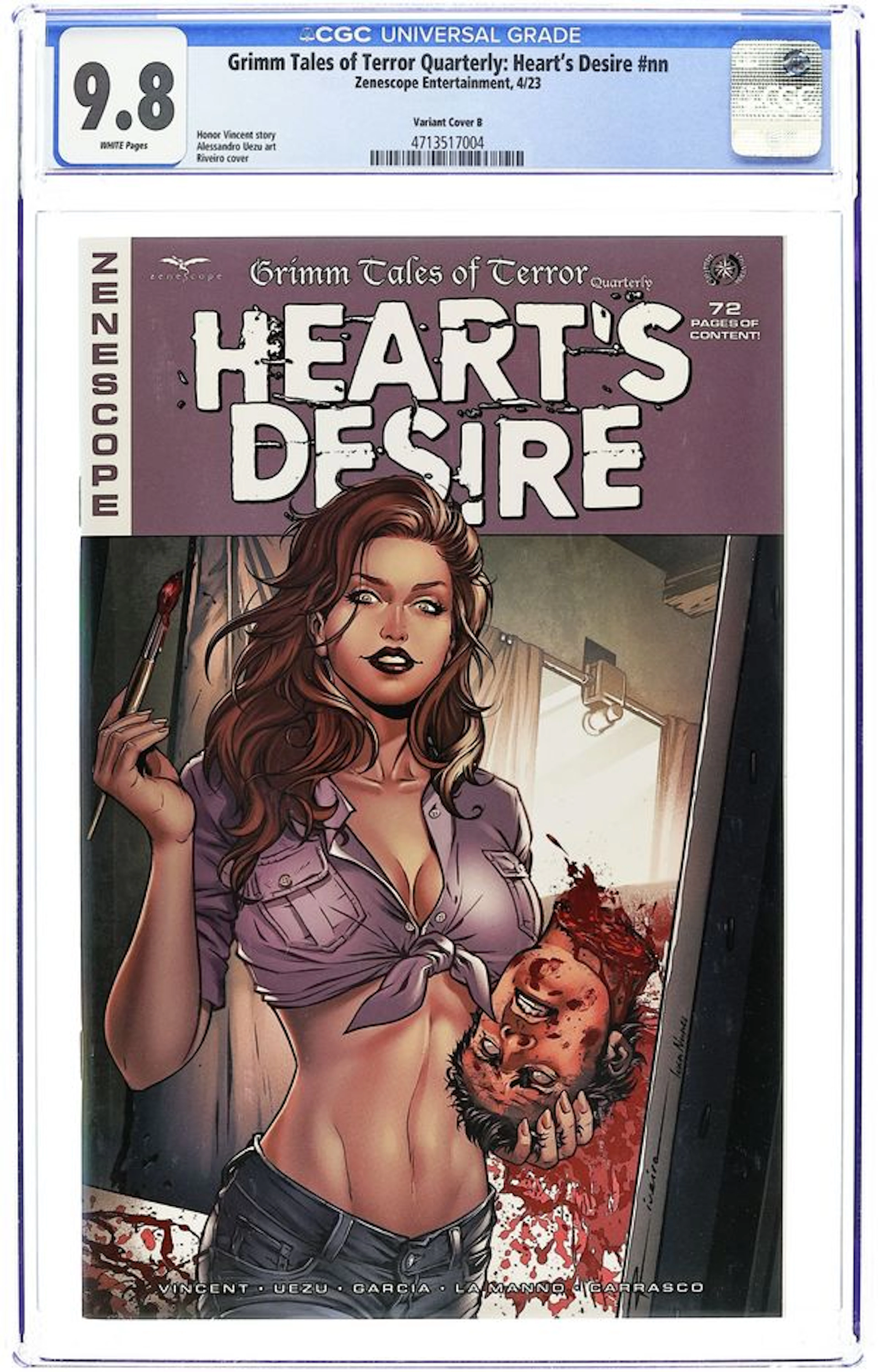 Grimm Tales of Terror Quarterly Heart's Desire (2023 Zenescope) 1B CGC 9.8