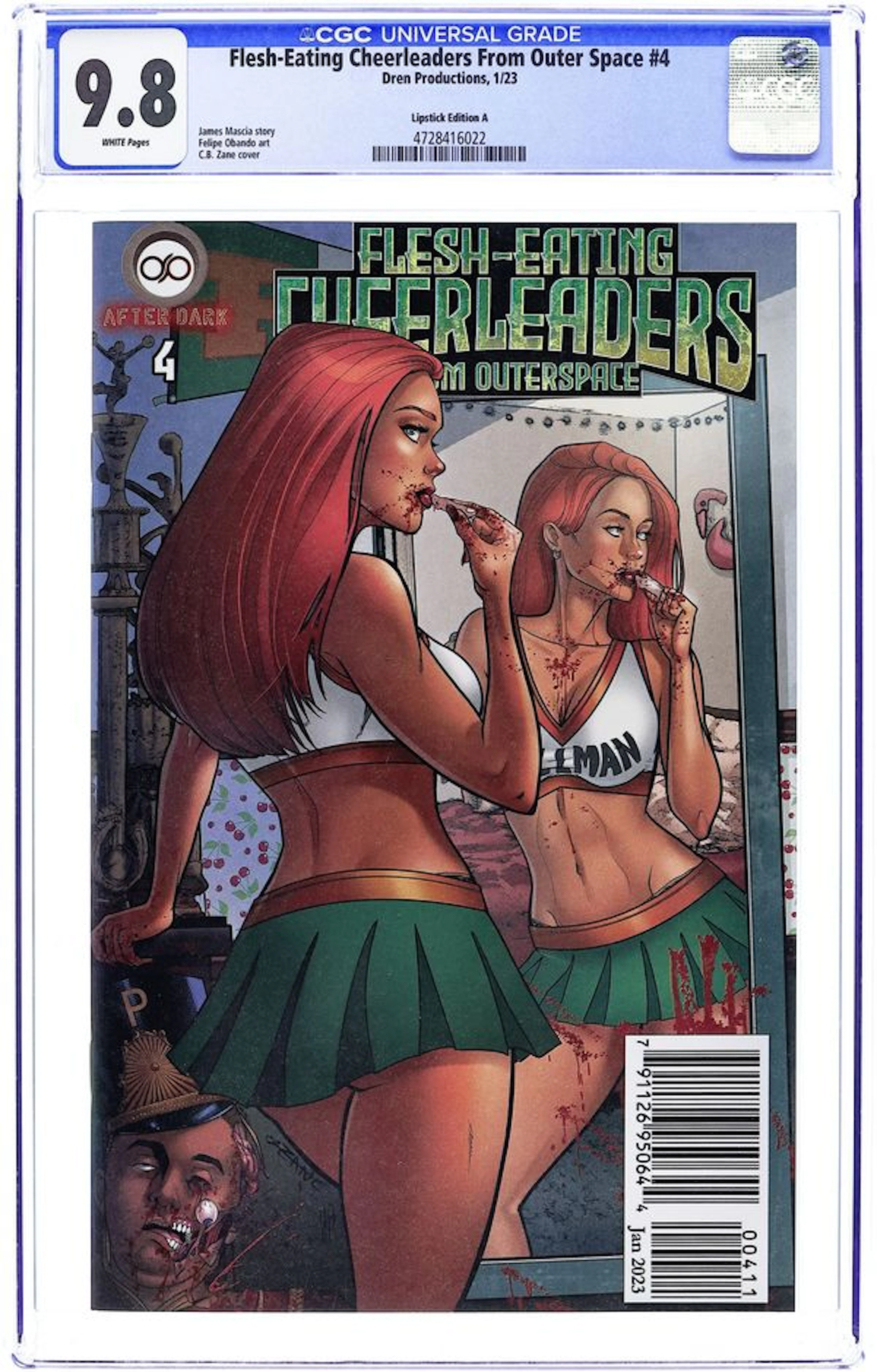 Flesh-Eating Cheerleaders from Outer Space (2022 Dren Publications) 4A CGC 9.8