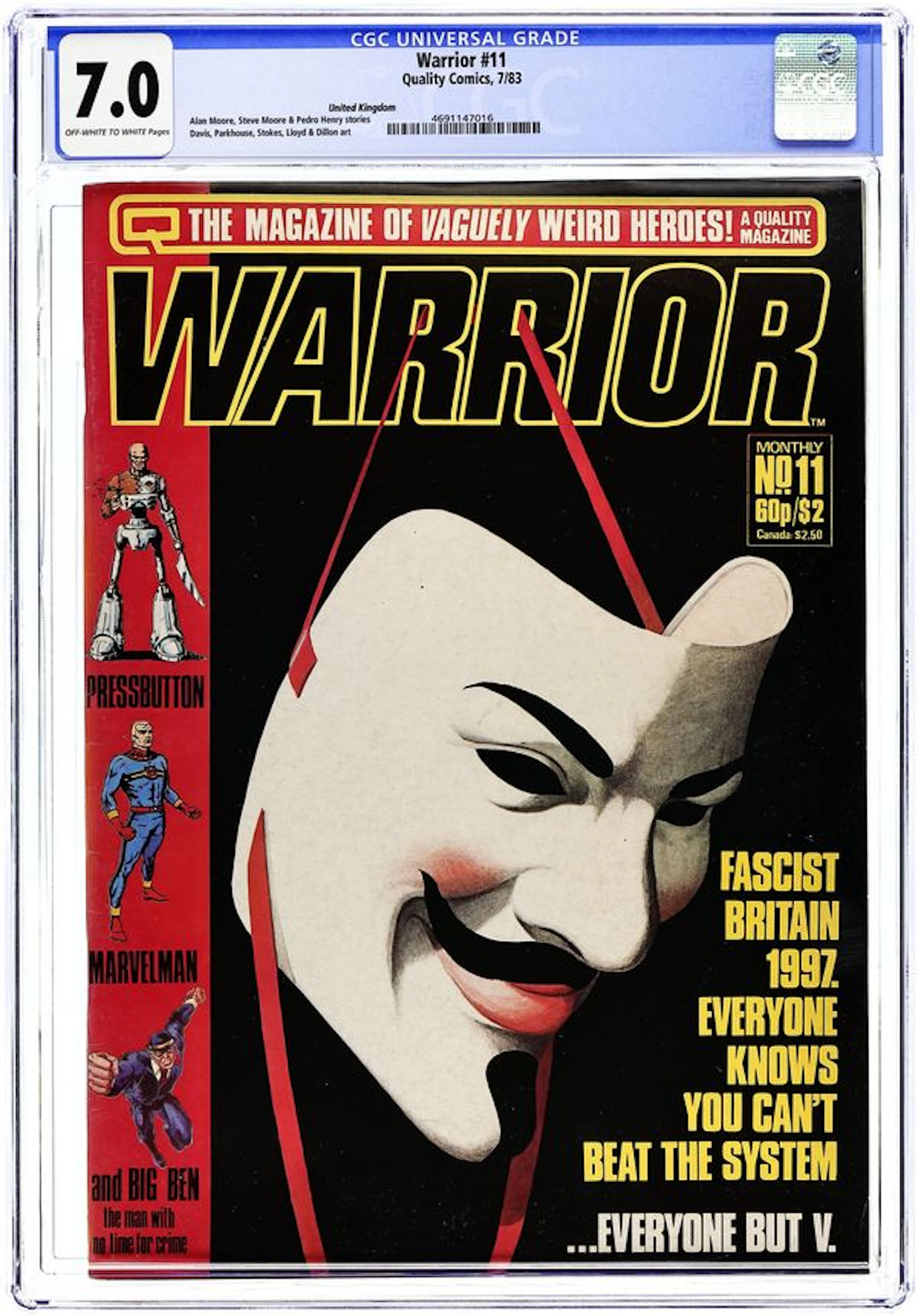 Warrior (UK 1982 Quality) 11 CGC 7.0