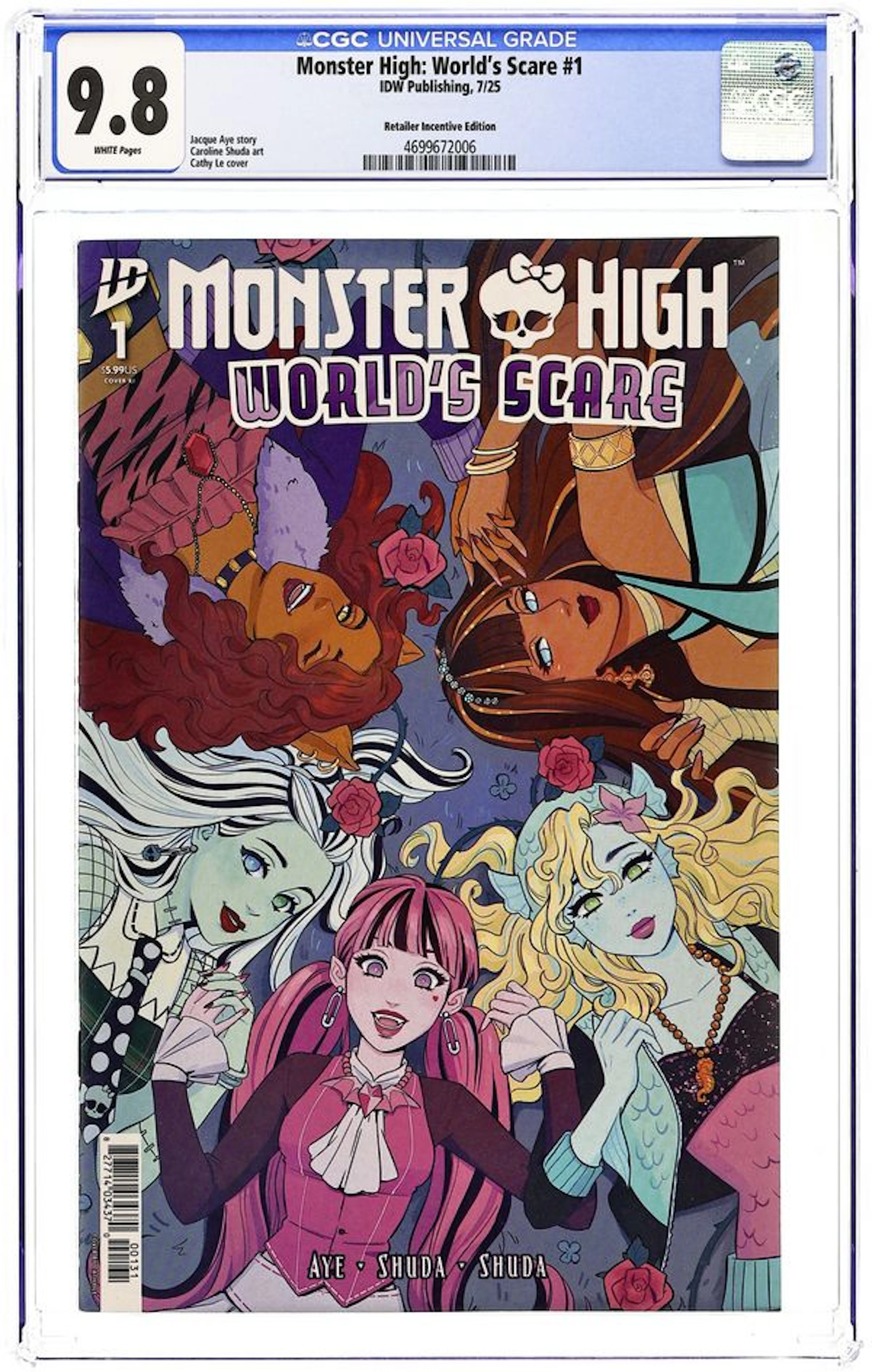 Monster High World's Scare (2025 IDW) 1RI CGC 9.8