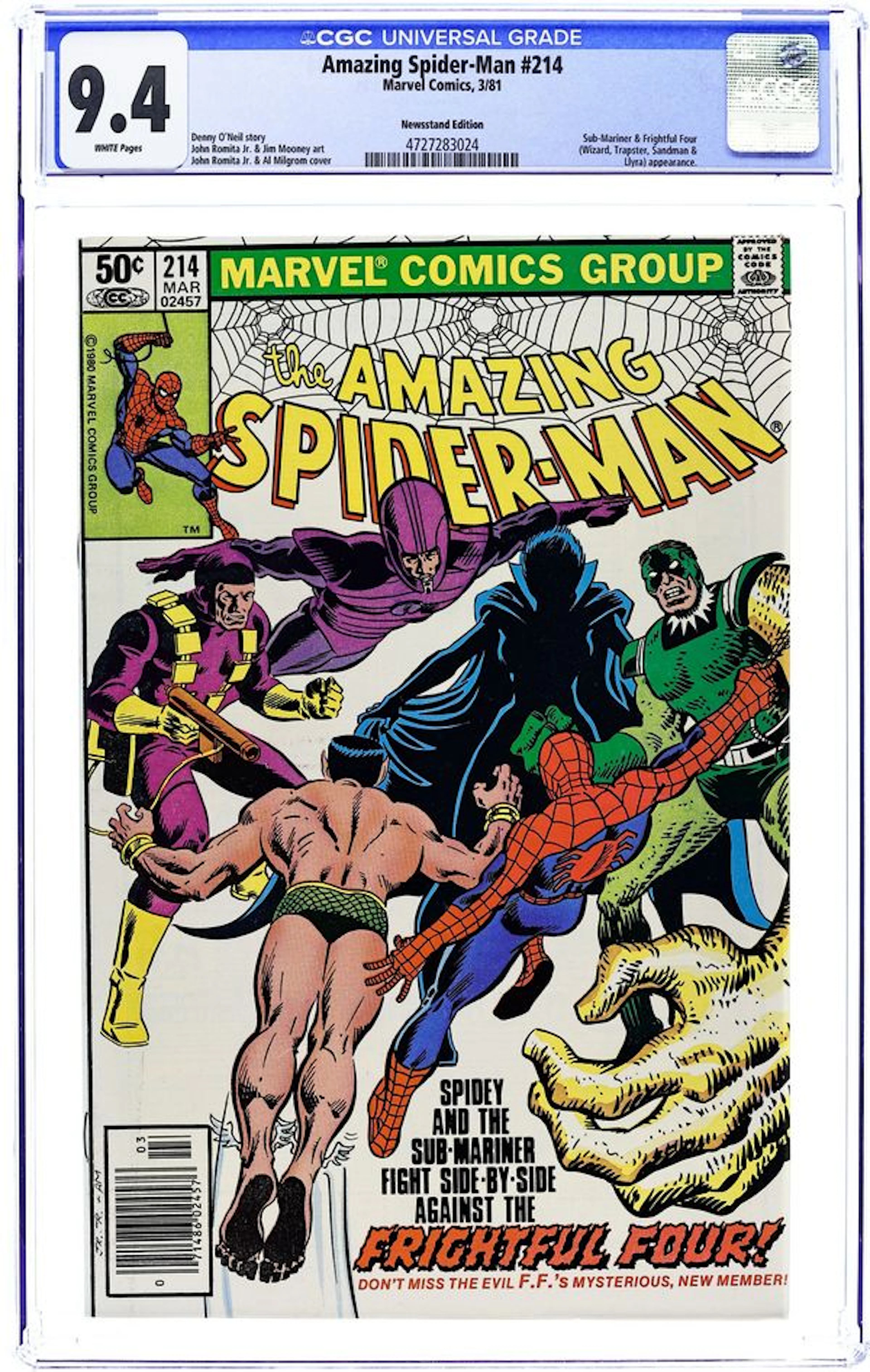 Amazing Spider-Man (1963 1st Series) 214N CGC 9.4