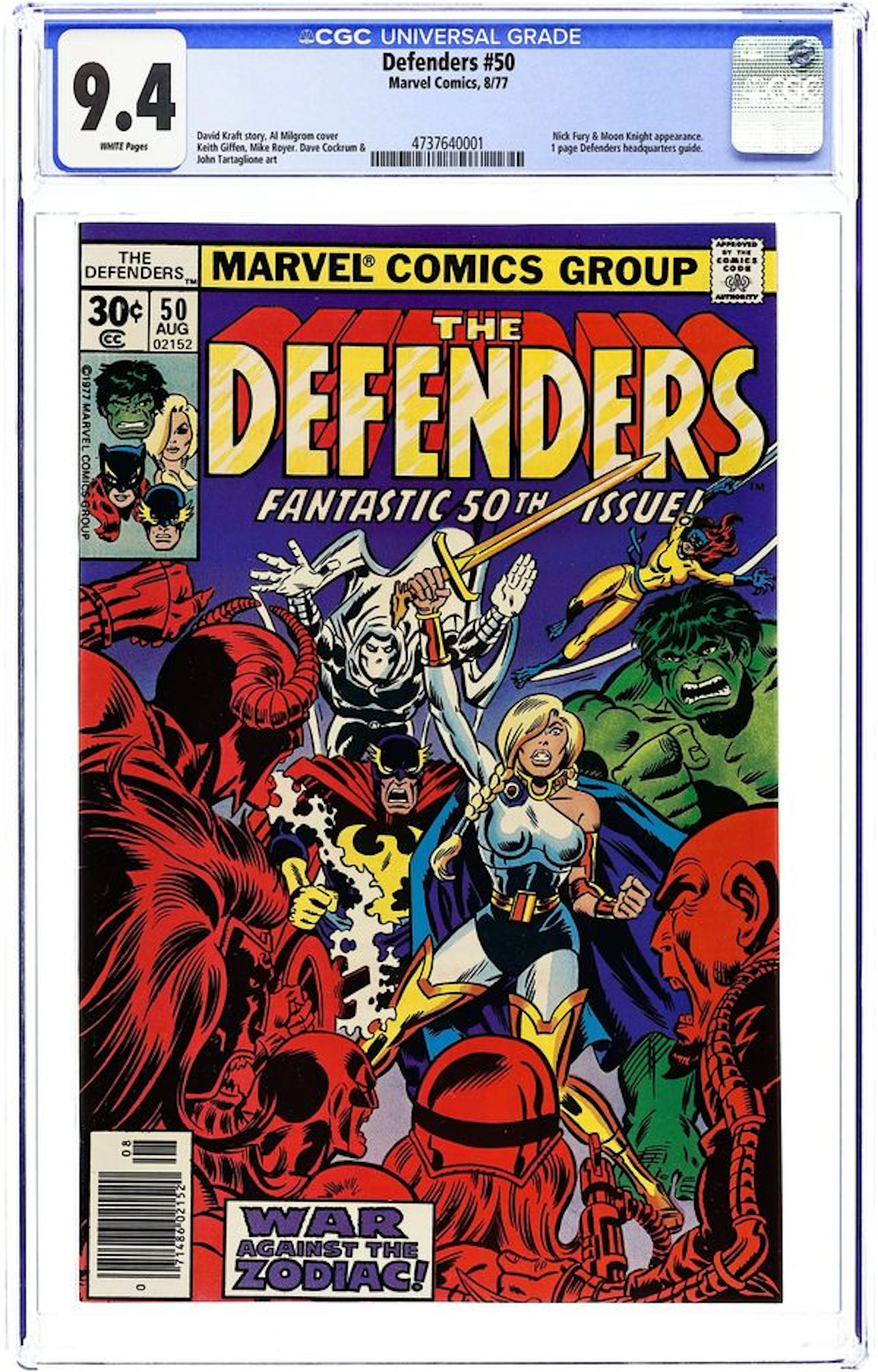 Defenders (1972 1st Series) 50 CGC 9.4