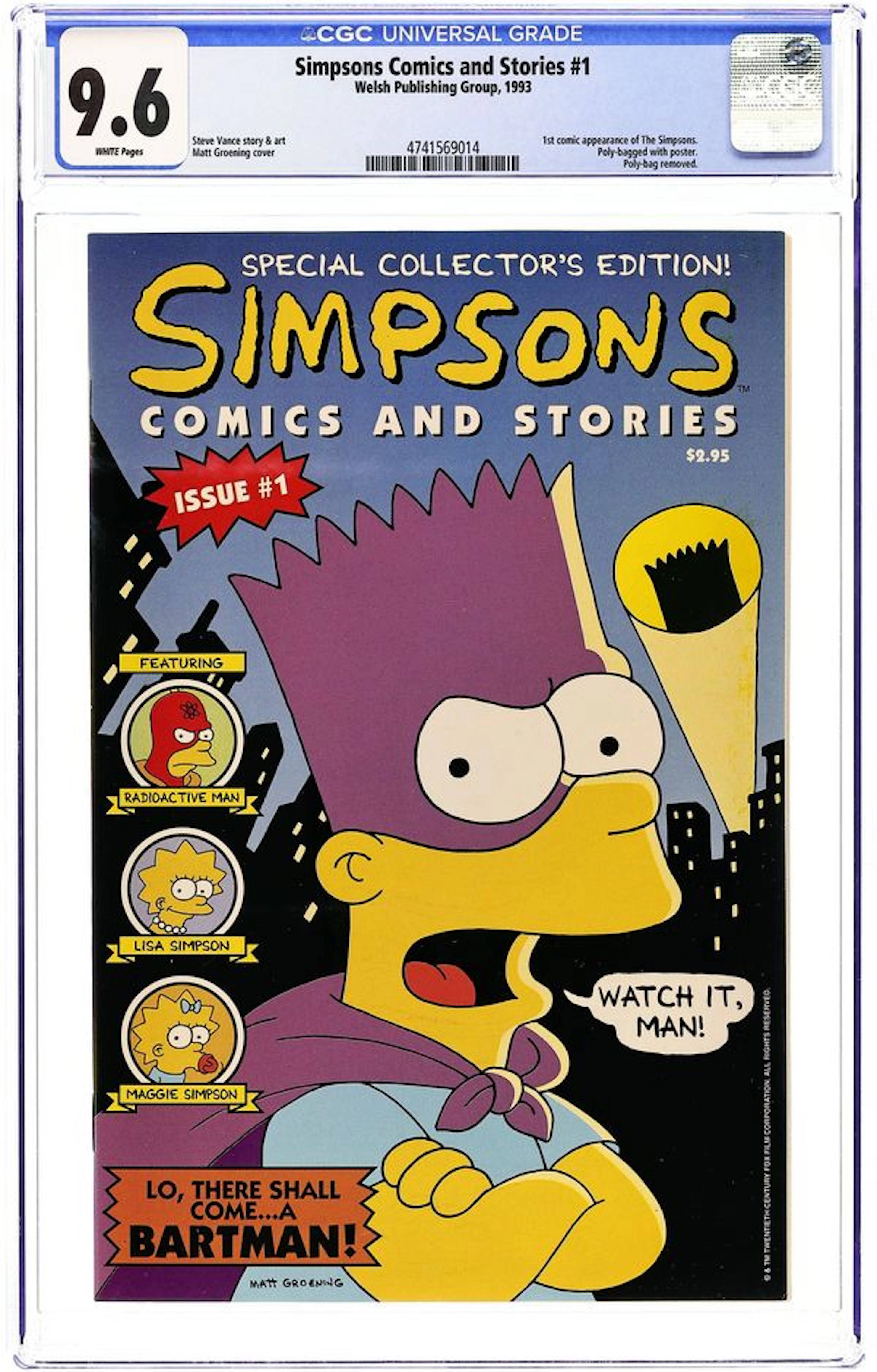 Simpsons Comics and Stories (1993 Bongo) 1D.P CGC 9.6