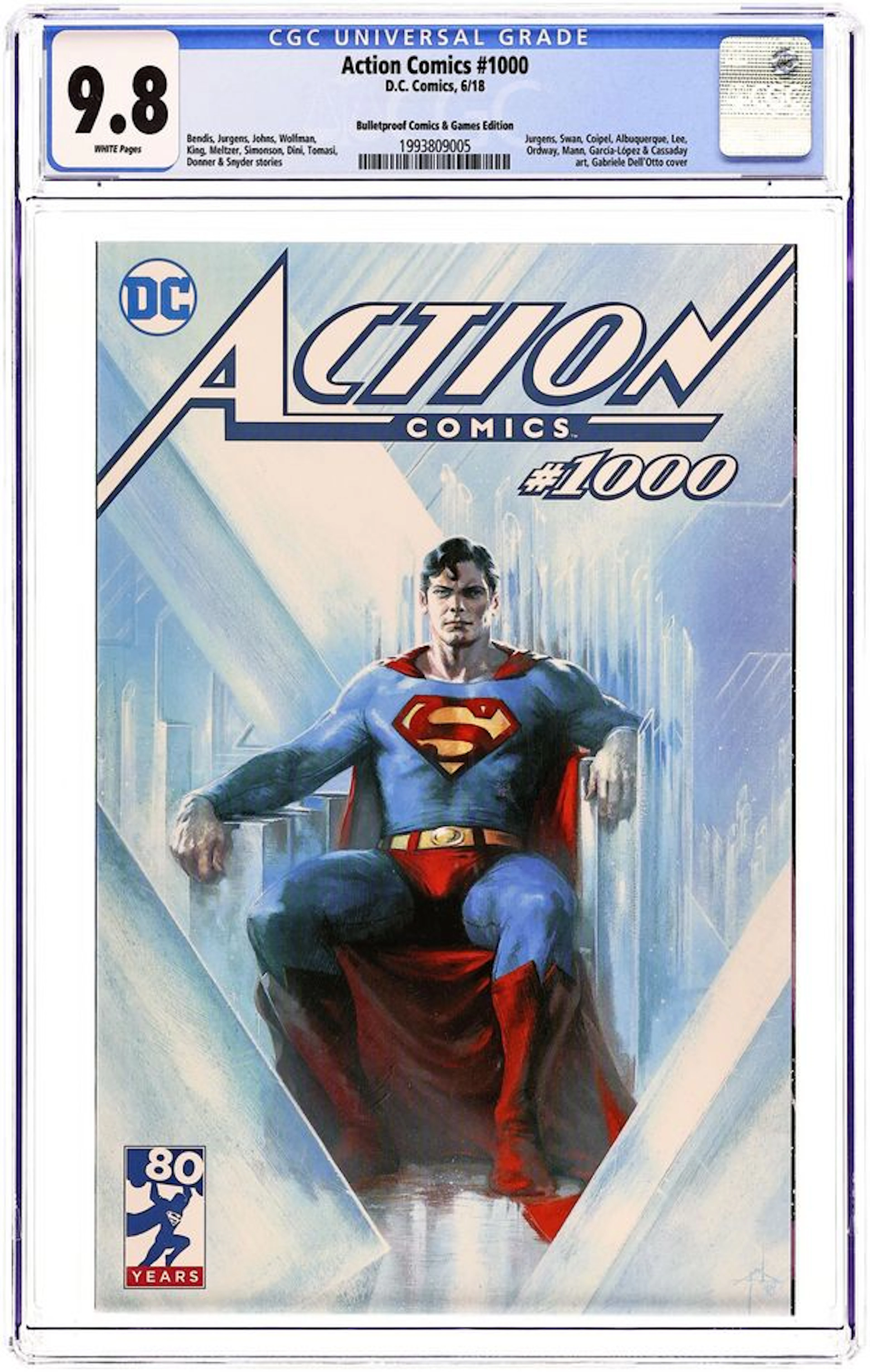 Action Comics (2016 3rd Series) 1000BULLET.A CGC 9.8