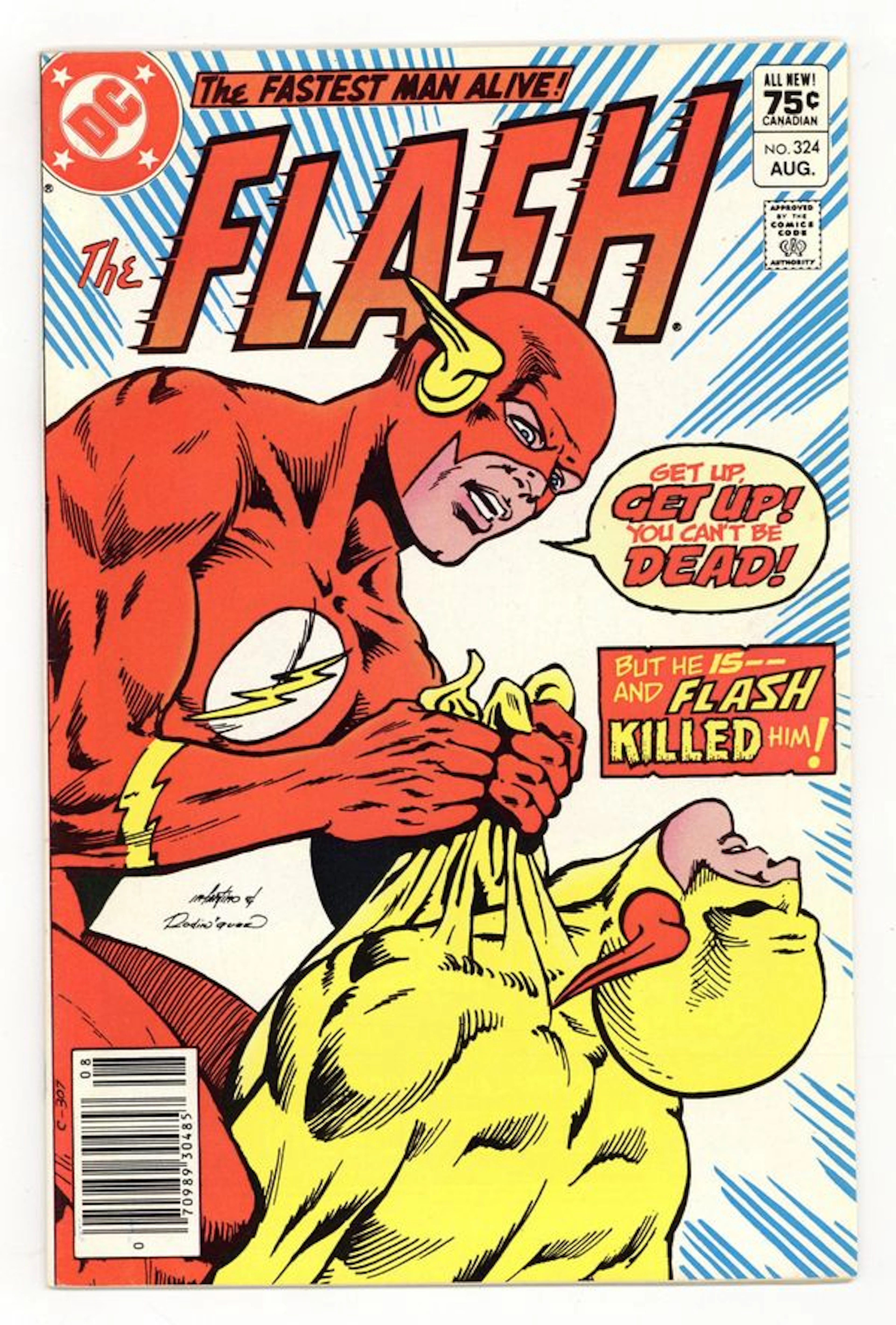 Flash (1959 1st Series DC) Canadian Price Variant 324 FN- 5.5