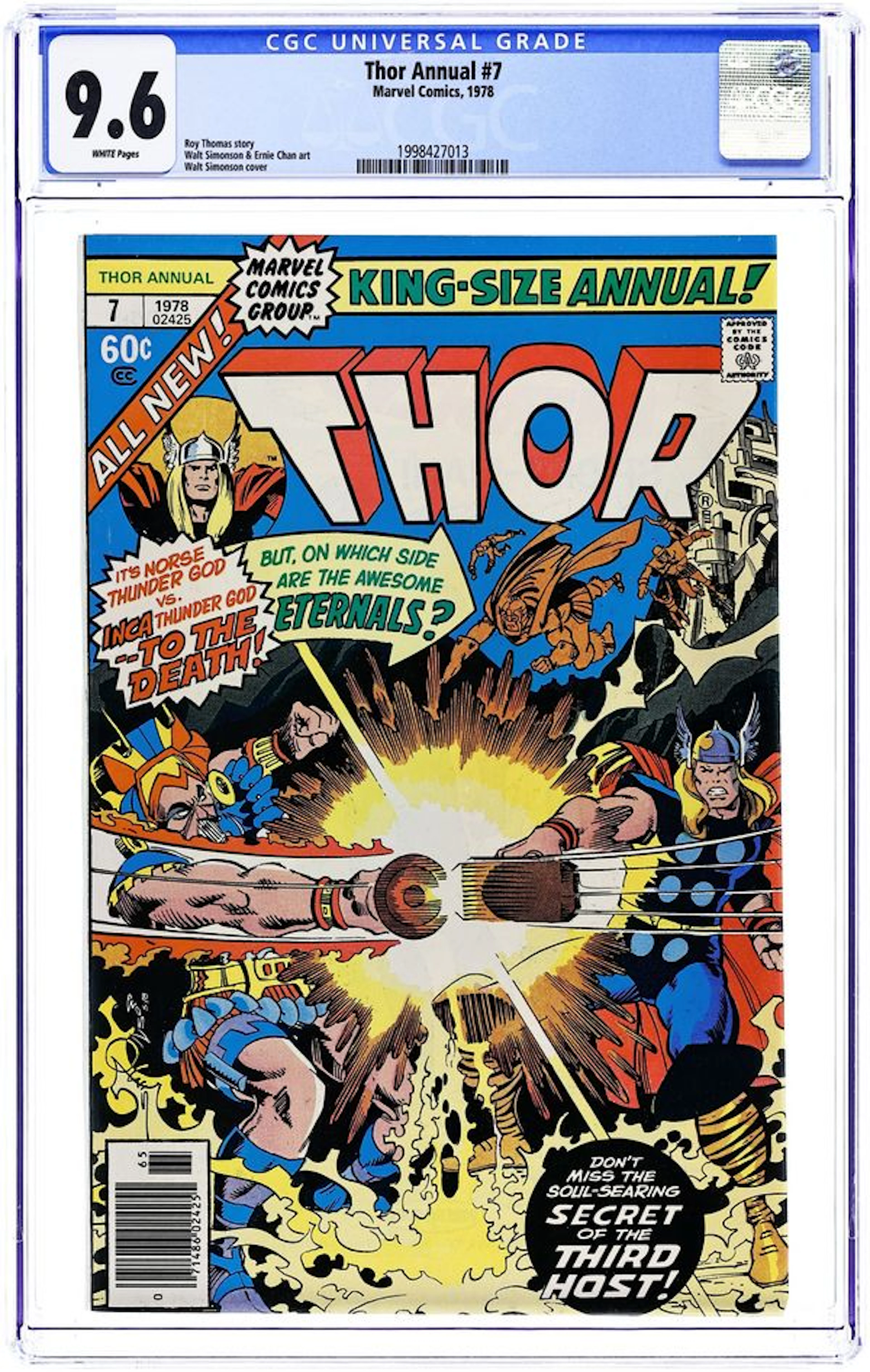 Thor (1962 Marvel 1st Series Journey Into Mystery) Annual 7 CGC 9.6