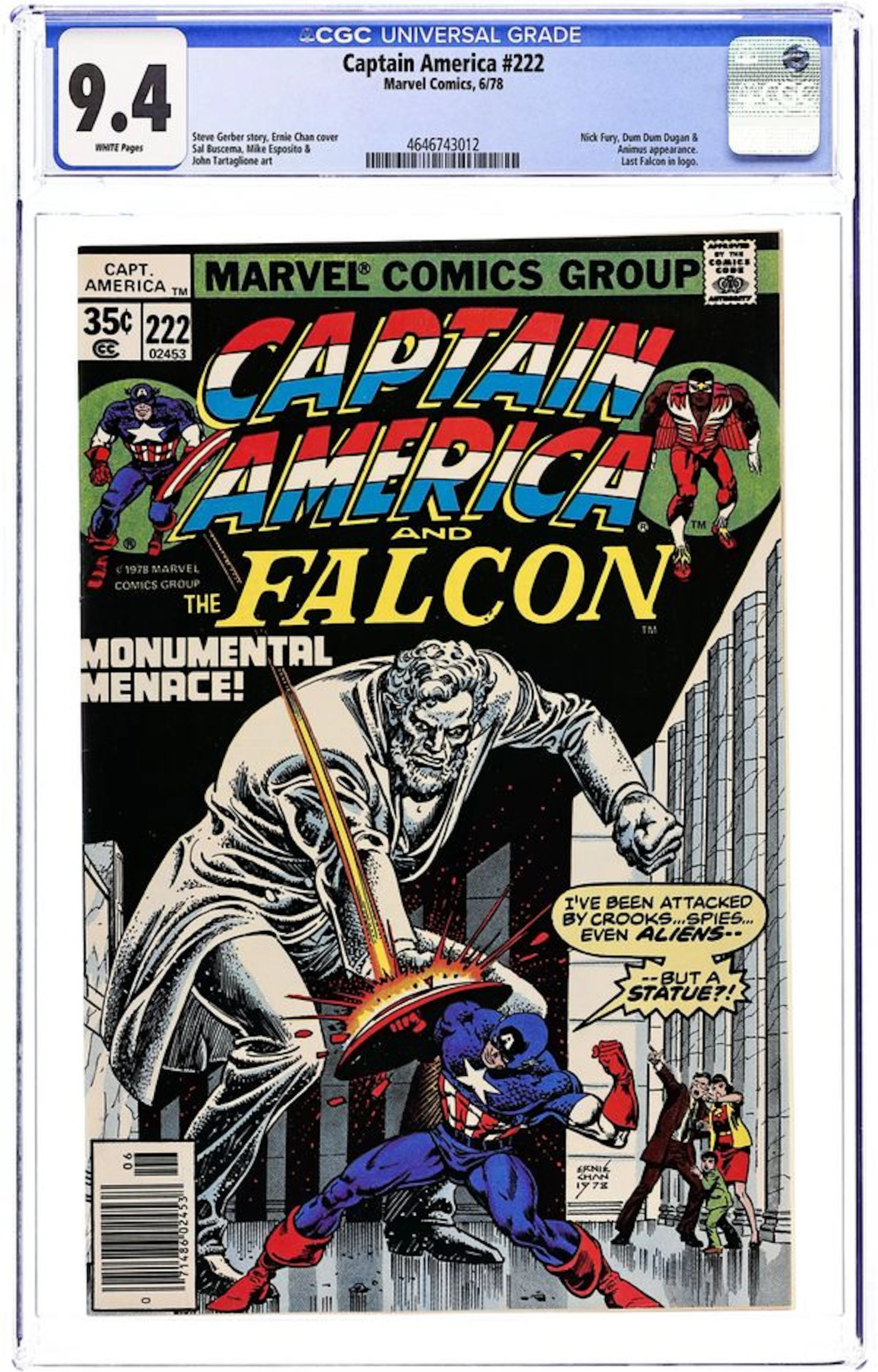 Captain America (1968 1st Series) 222 CGC 9.4