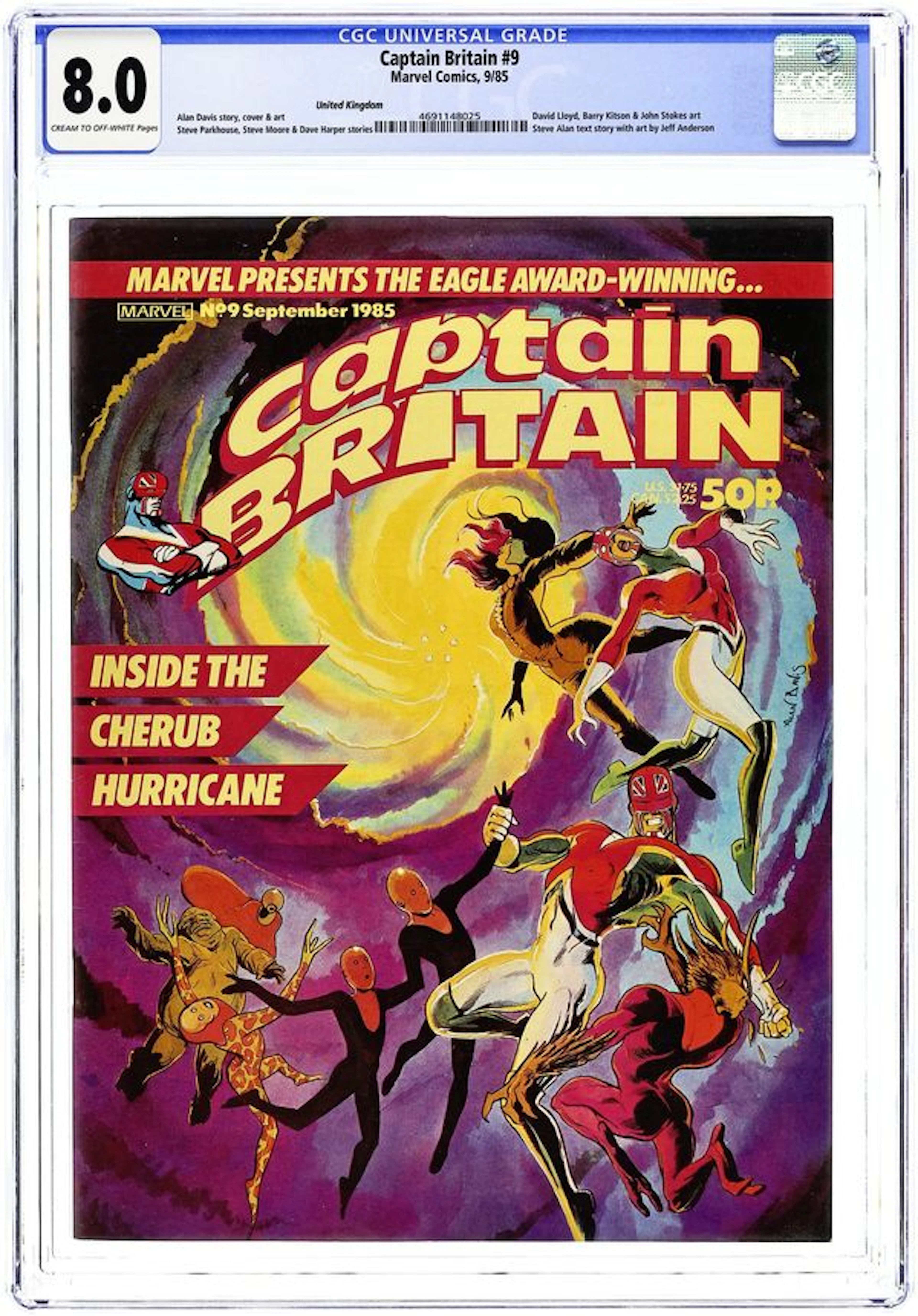Captain Britain (UK 1985-1986 Marvel 2nd Series) 9 CGC 8.0