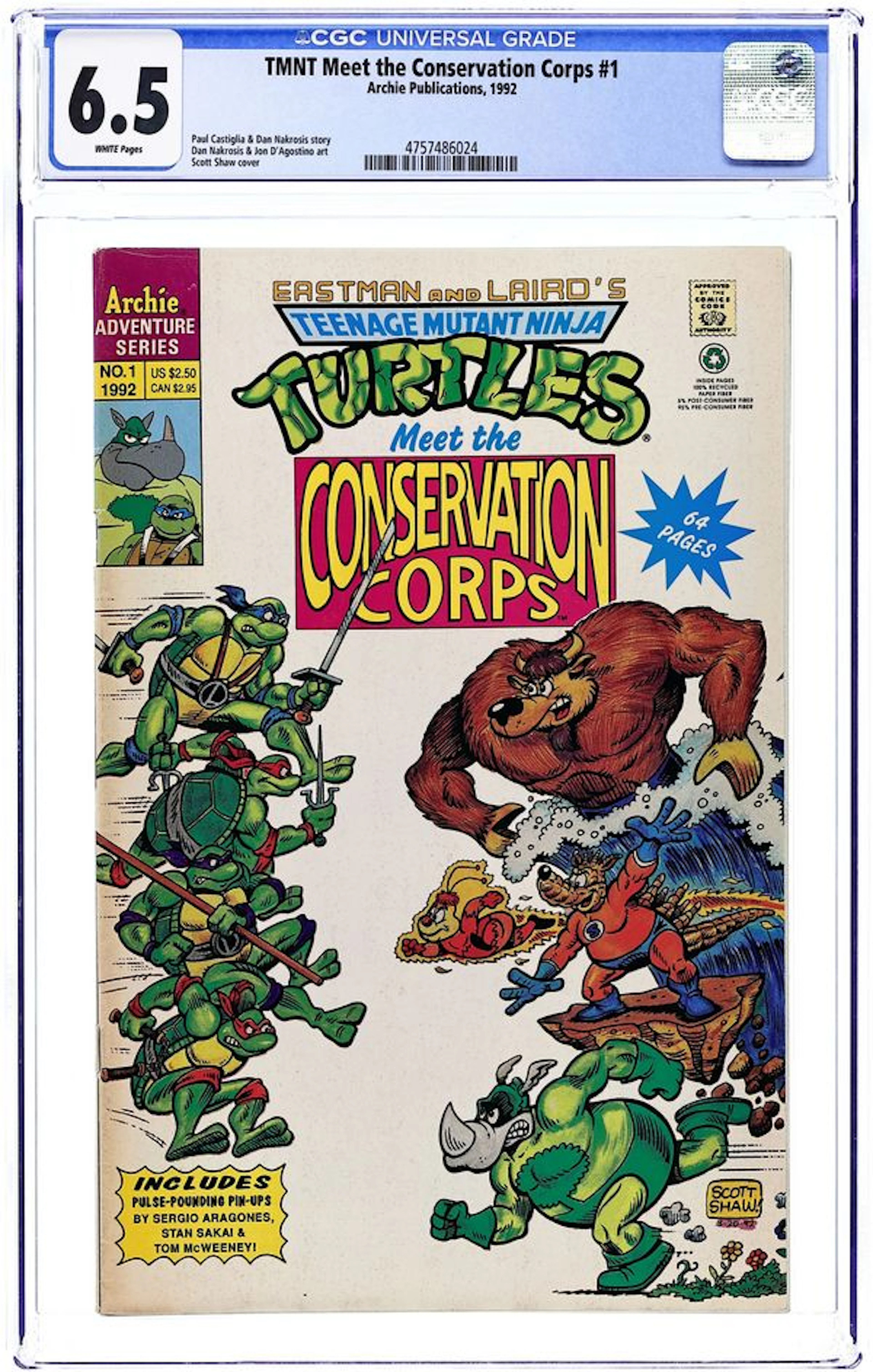 Teenage Mutant Ninja Turtles Meet the Conservation Corps (1992 Archie)