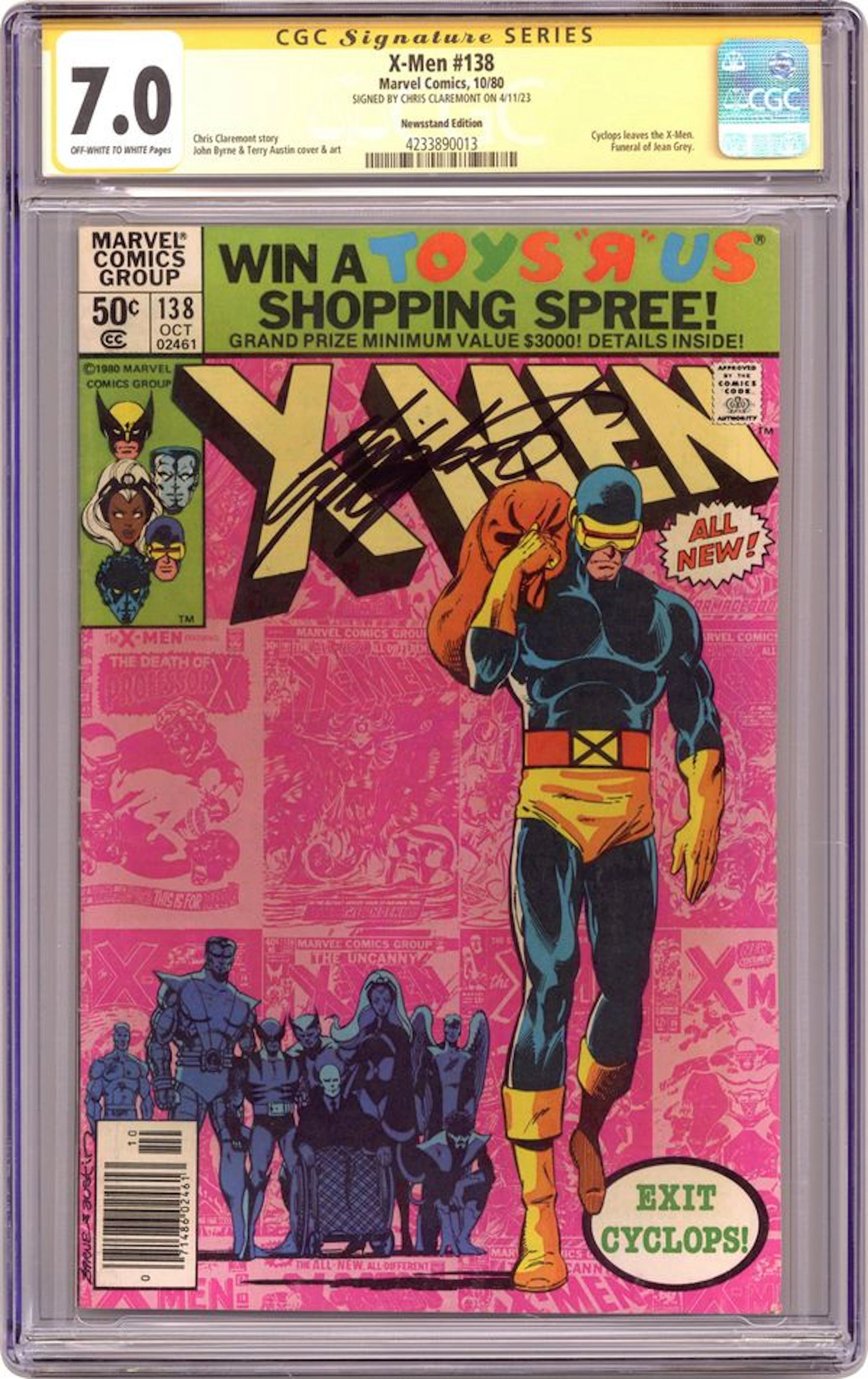 Uncanny X-Men (1963 1st Series) 138N CGC 7.0 SS Claremont