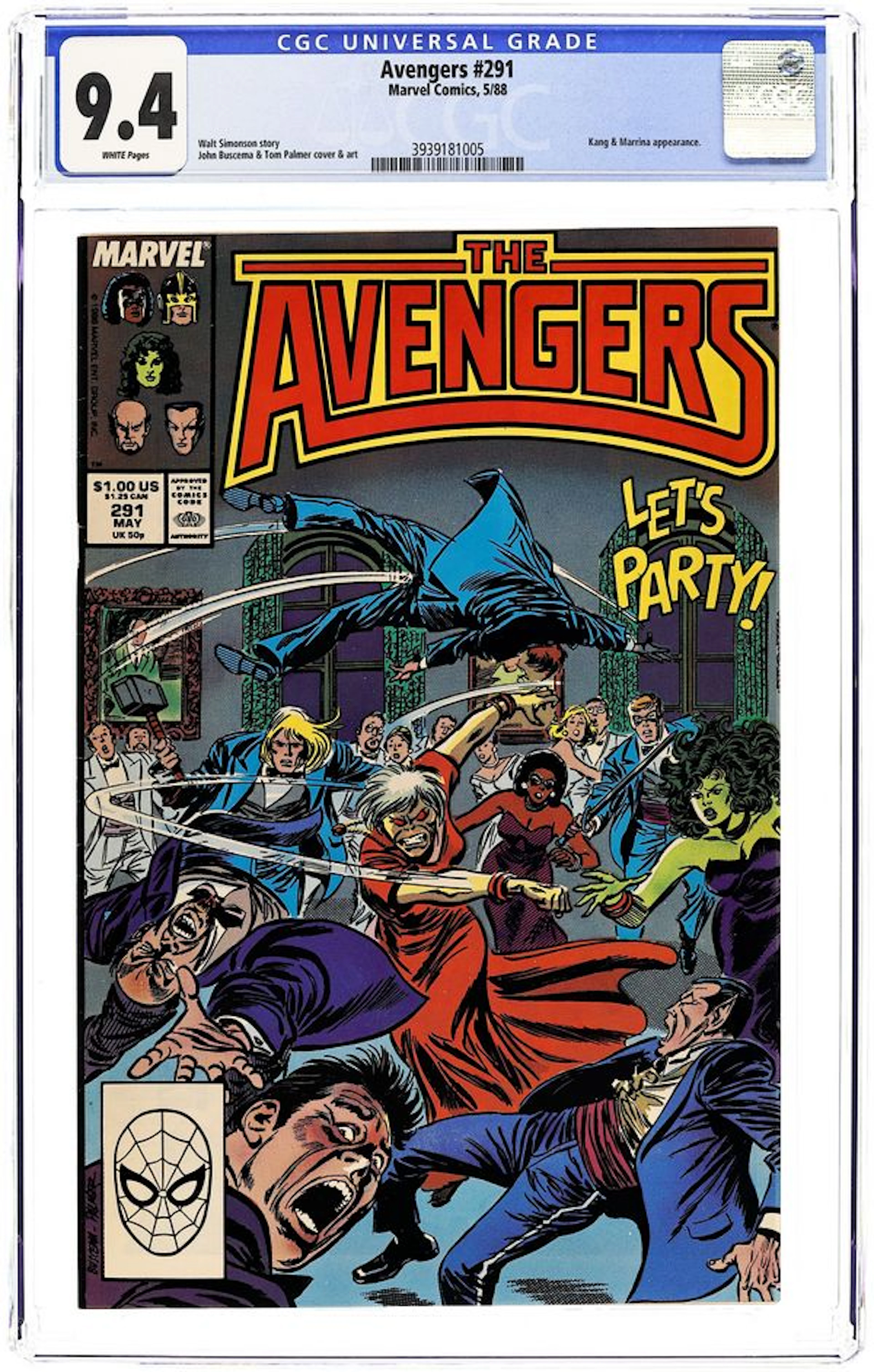Avengers (1963 1st Series) 291D CGC 9.4
