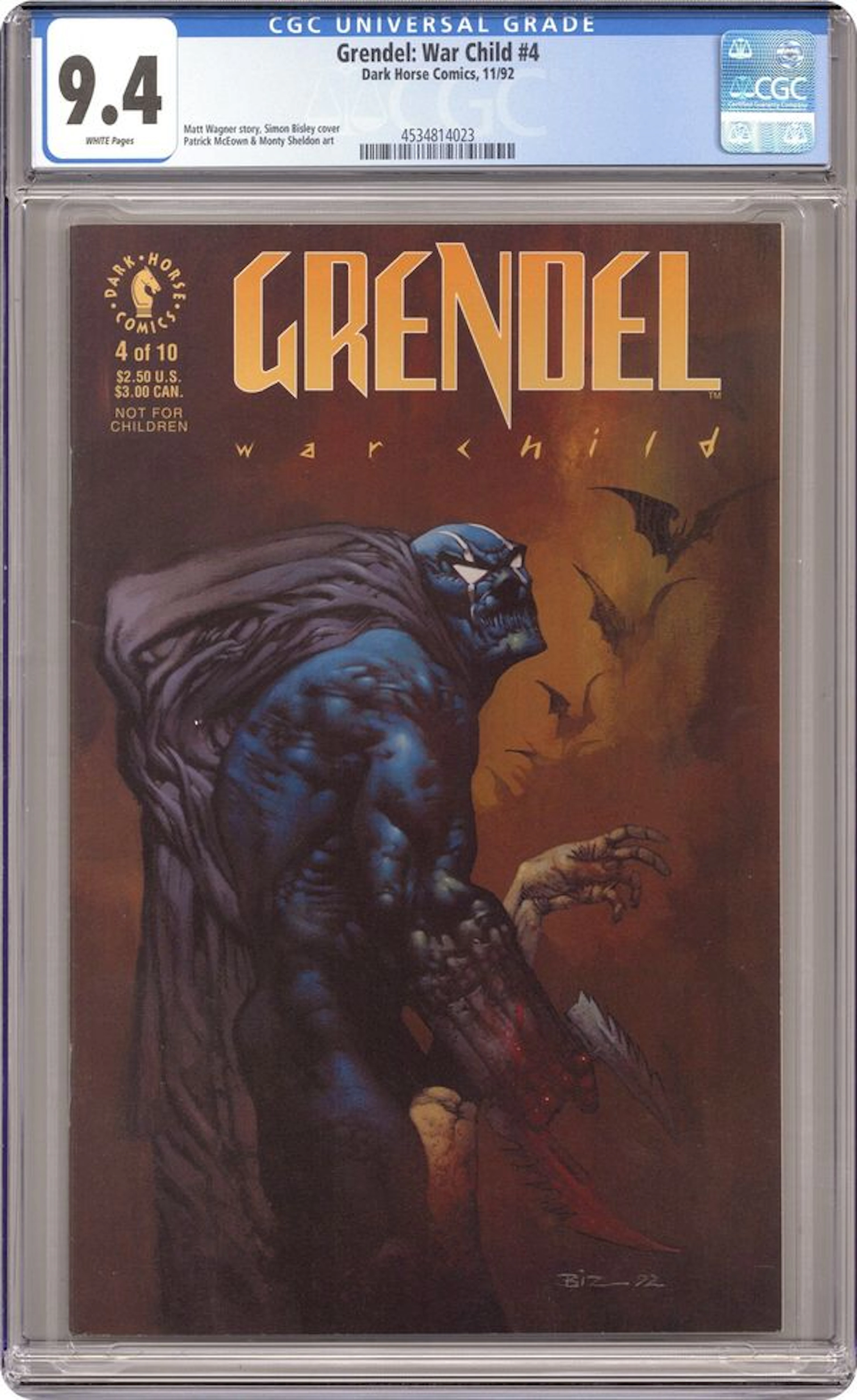 Grendel War Child (1992) 4 CGC 9.4