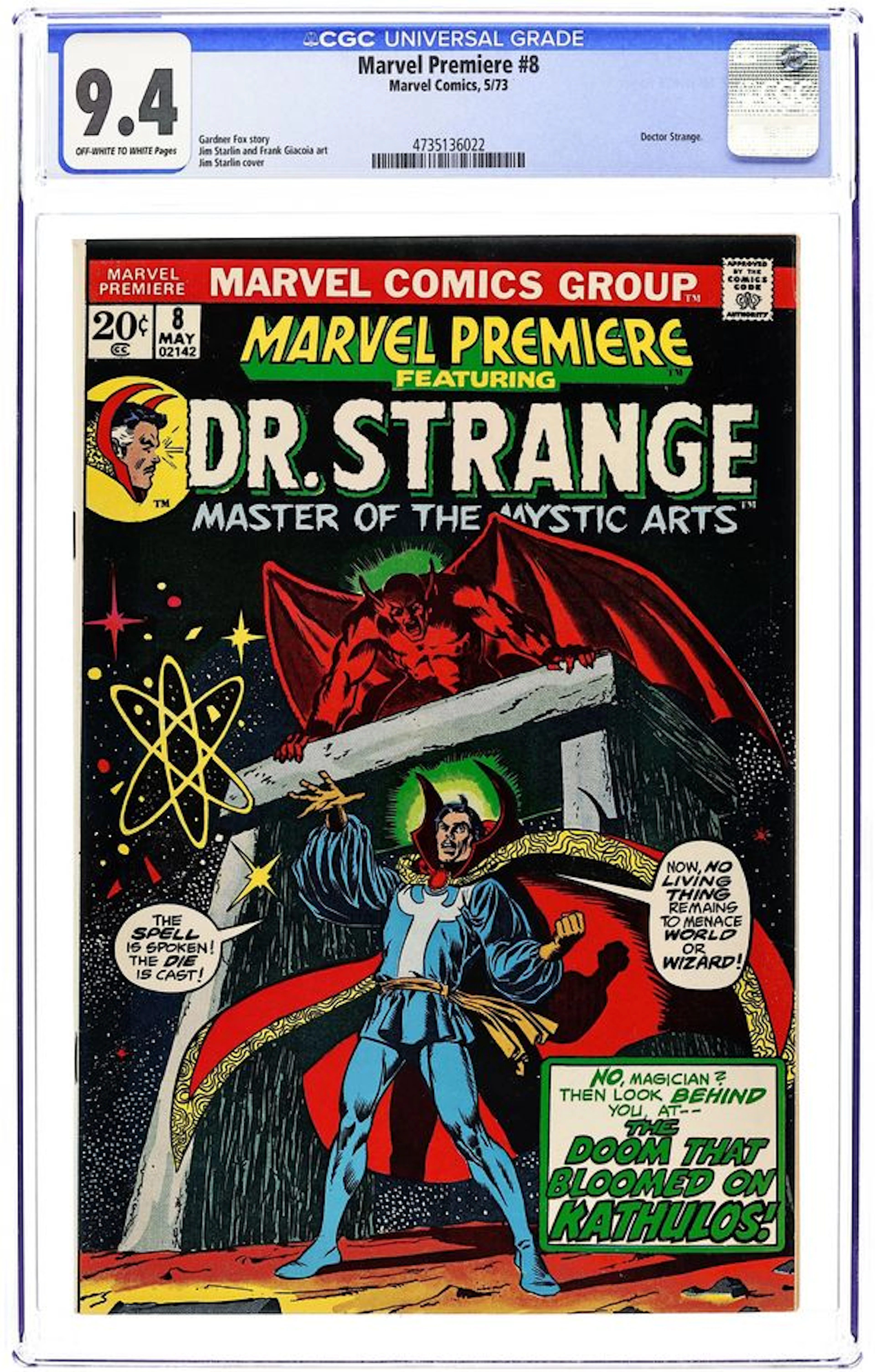 Marvel Premiere (1972) 8 CGC 9.4