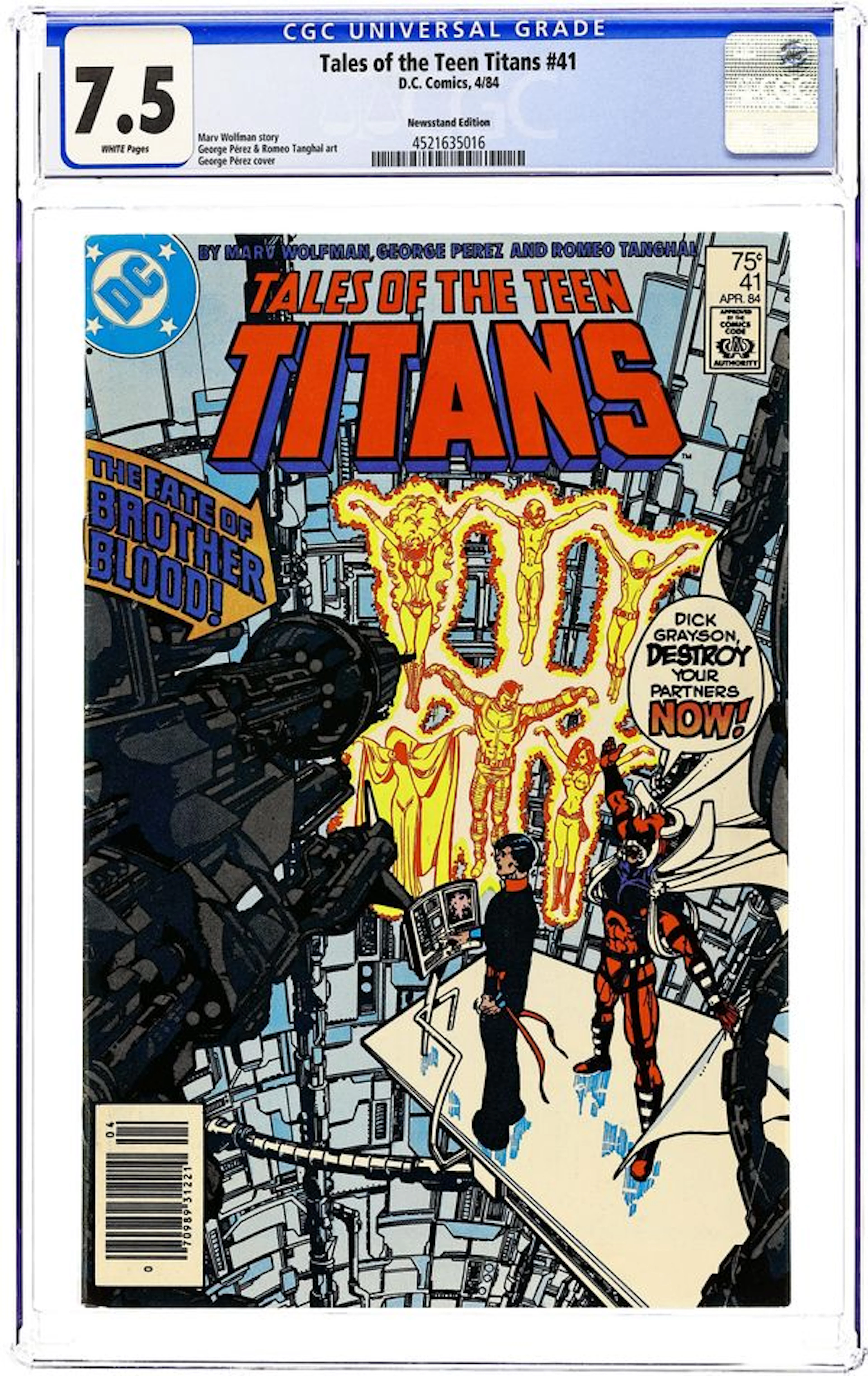 New Teen Titans (1980) (Tales of ...) 41N CGC 7.5