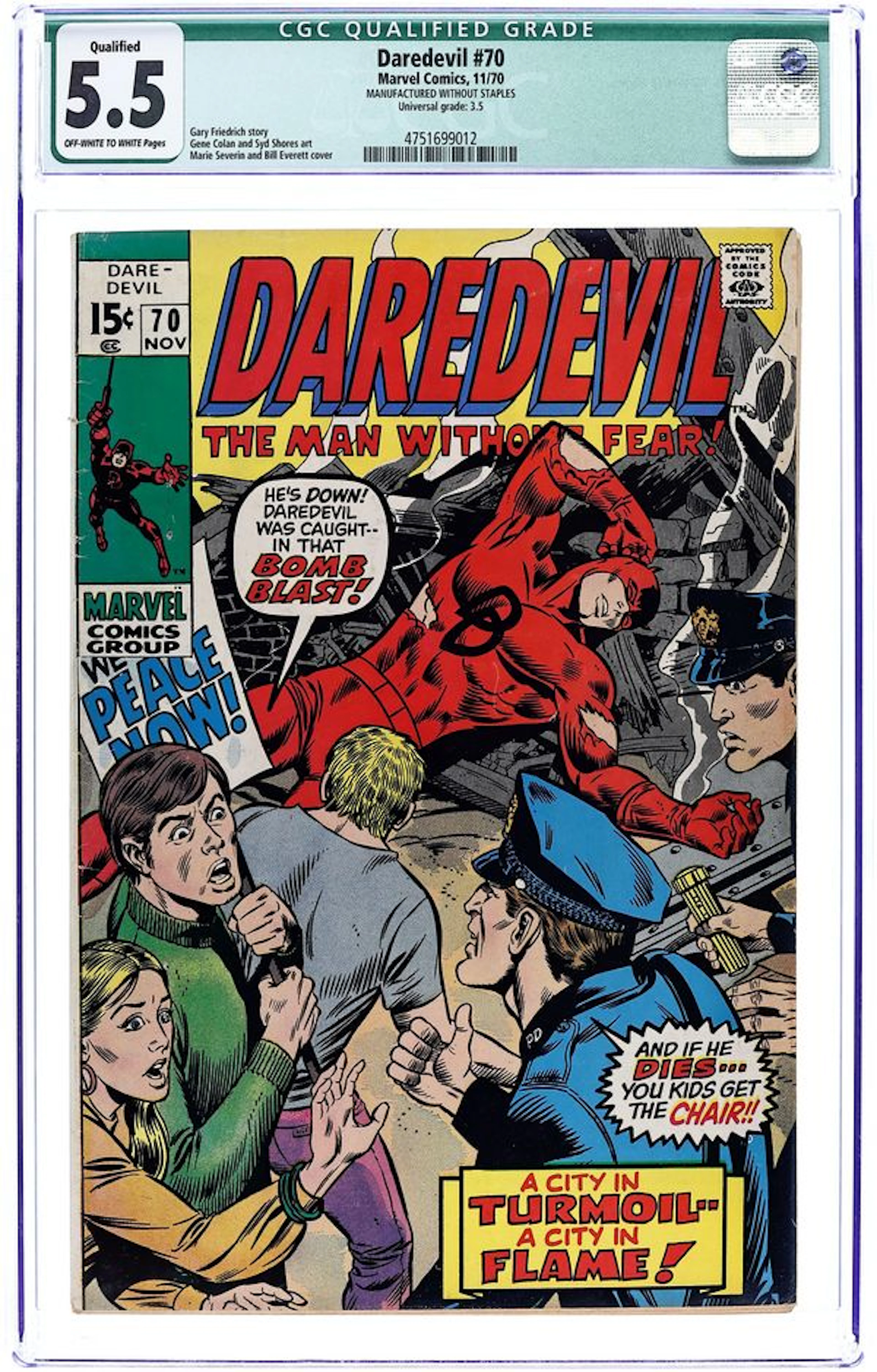 Daredevil (1964 1st Series) 70 CGC 5.5 Qualified