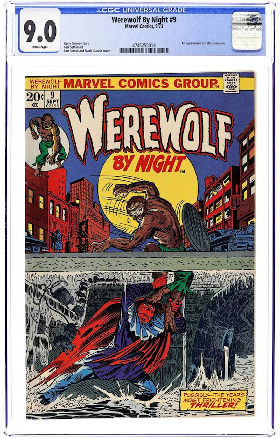 Werewolf by Night (1972 1st Series) 9 CGC 9.0