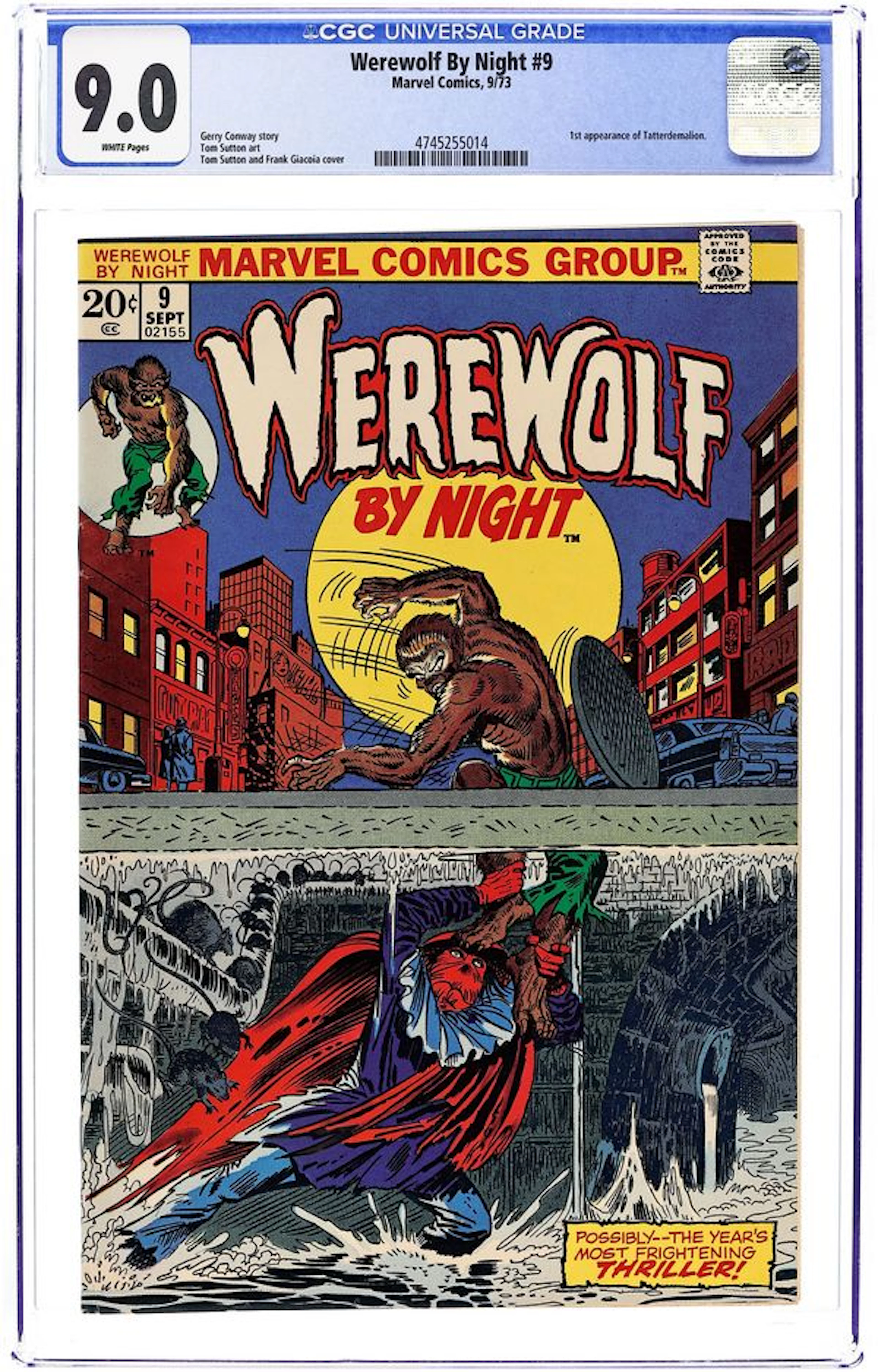 Werewolf by Night (1972 1st Series) 9 CGC 9.0