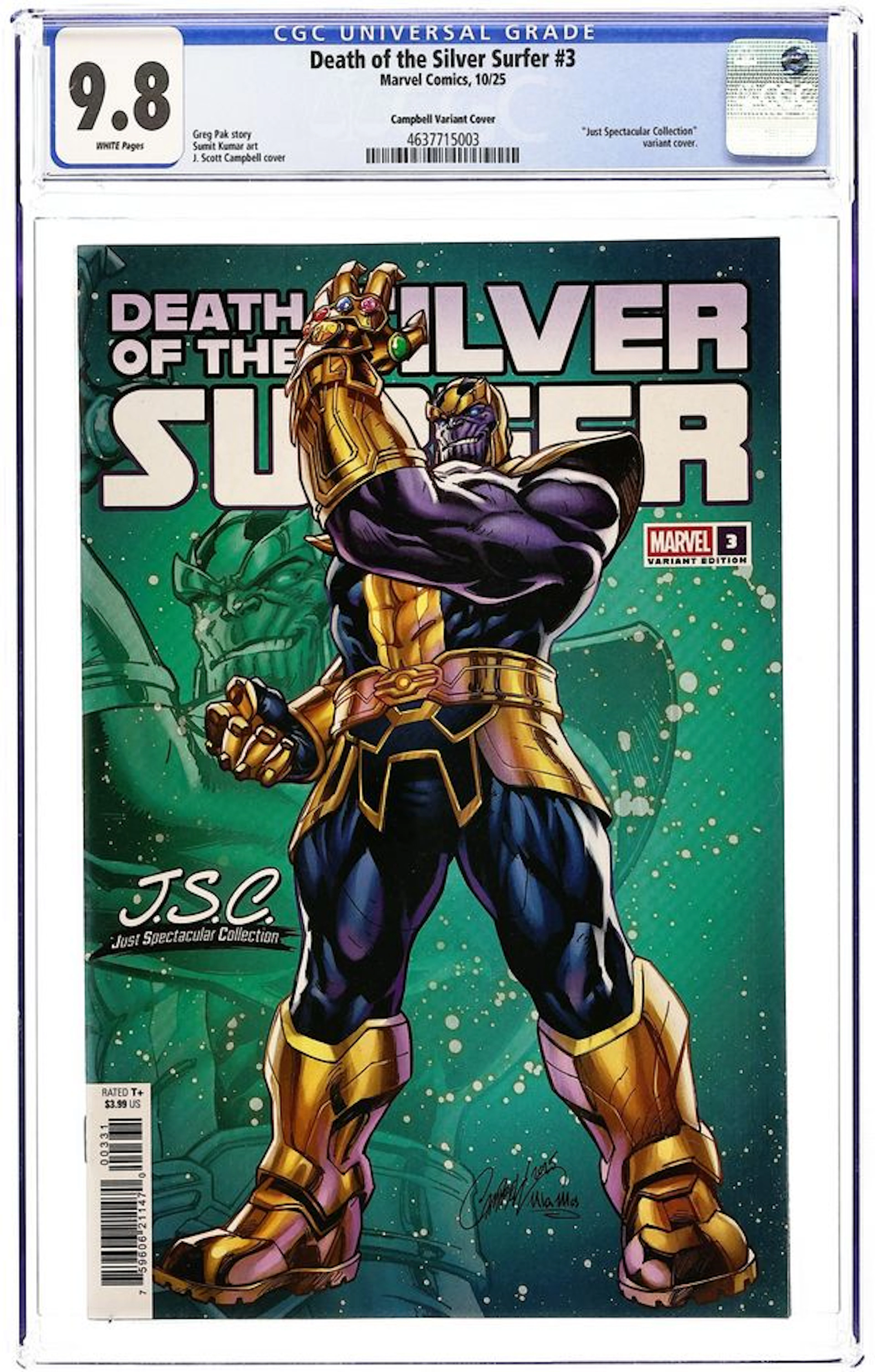 Death of the Silver Surfer (2025 Marvel) 3C CGC 9.8