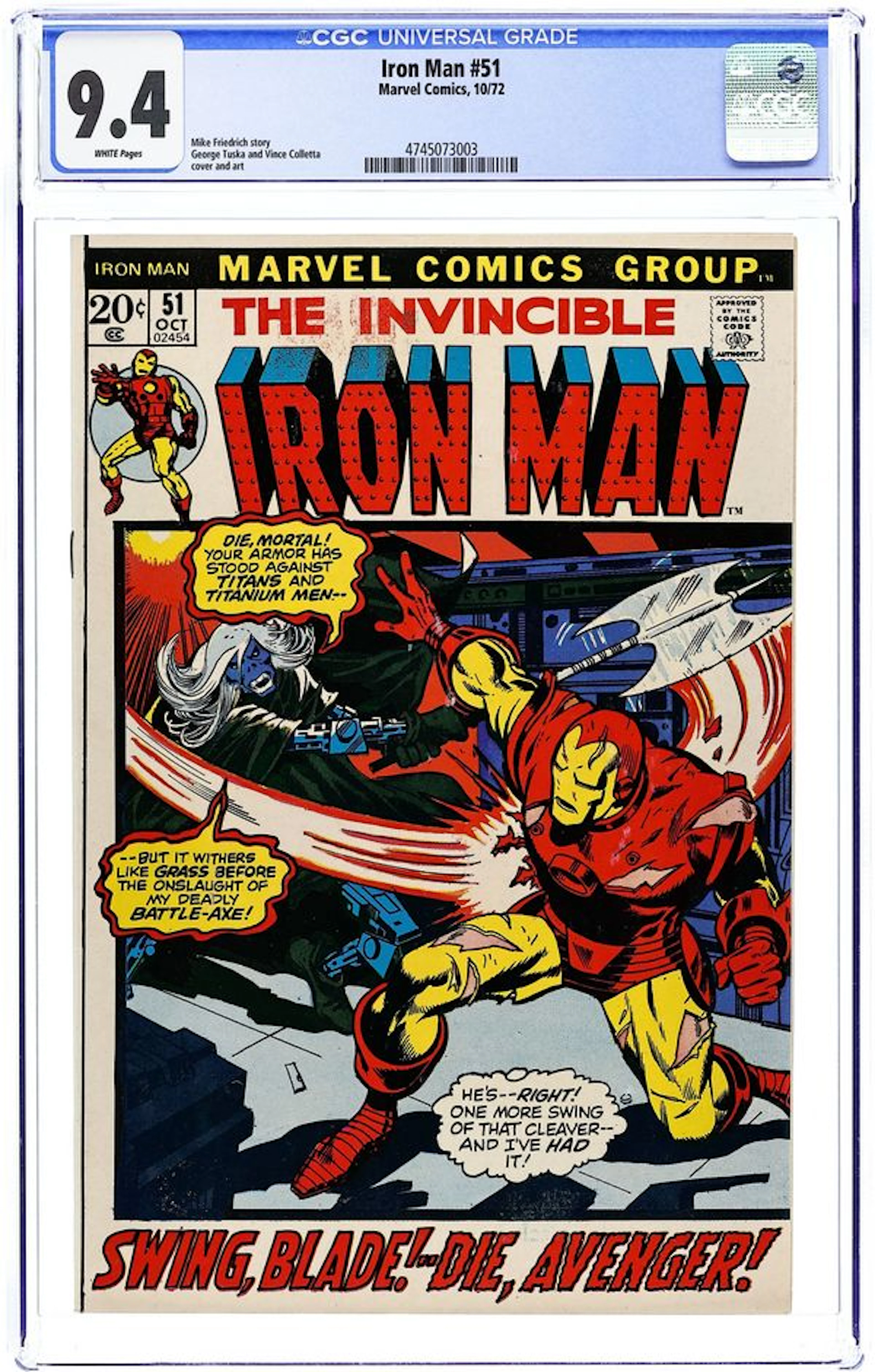 Iron Man (1968 1st Series) 51 CGC 9.4