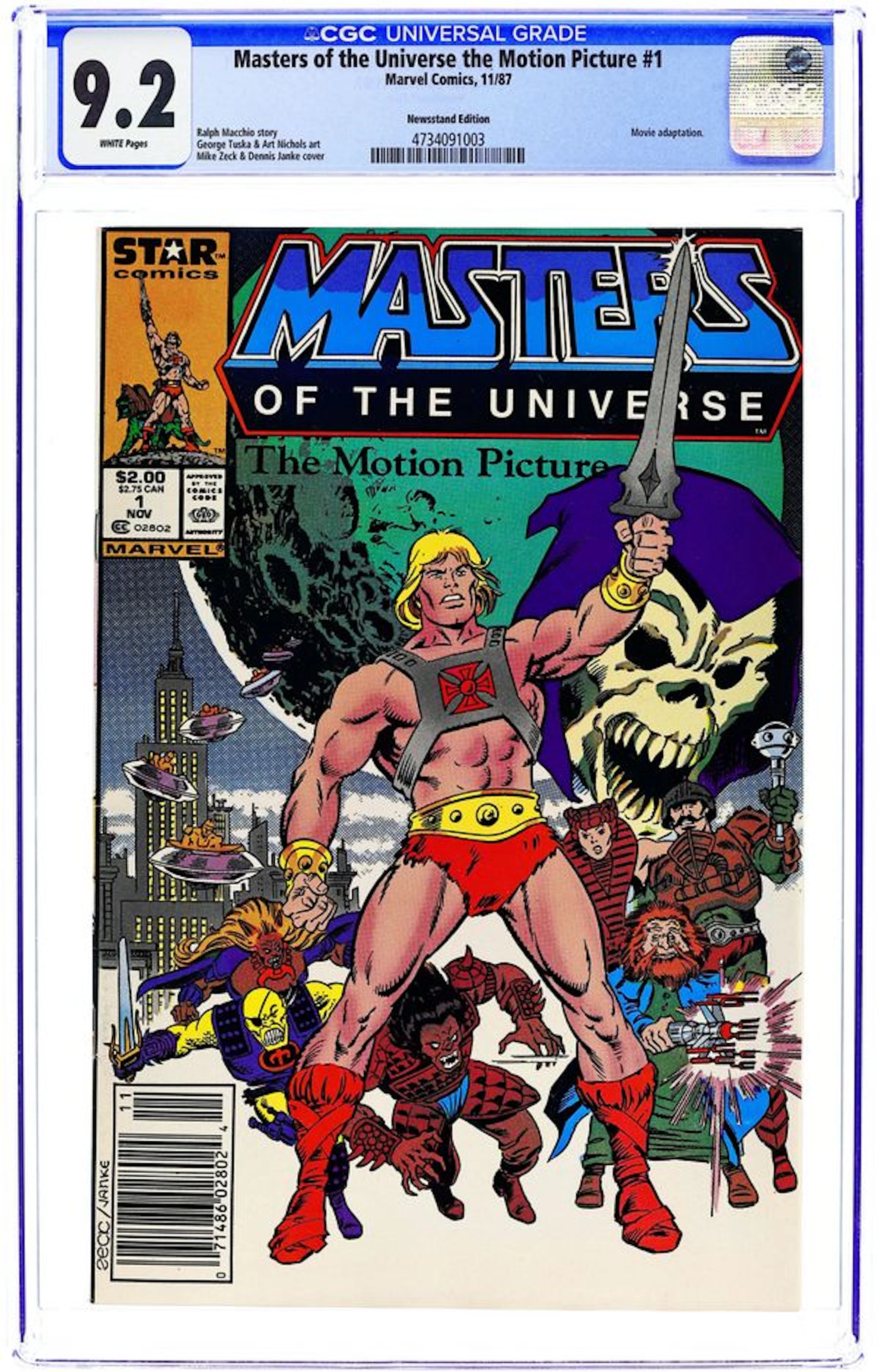 Masters of the Universe The Motion Picture (1987) 1N CGC 9.2