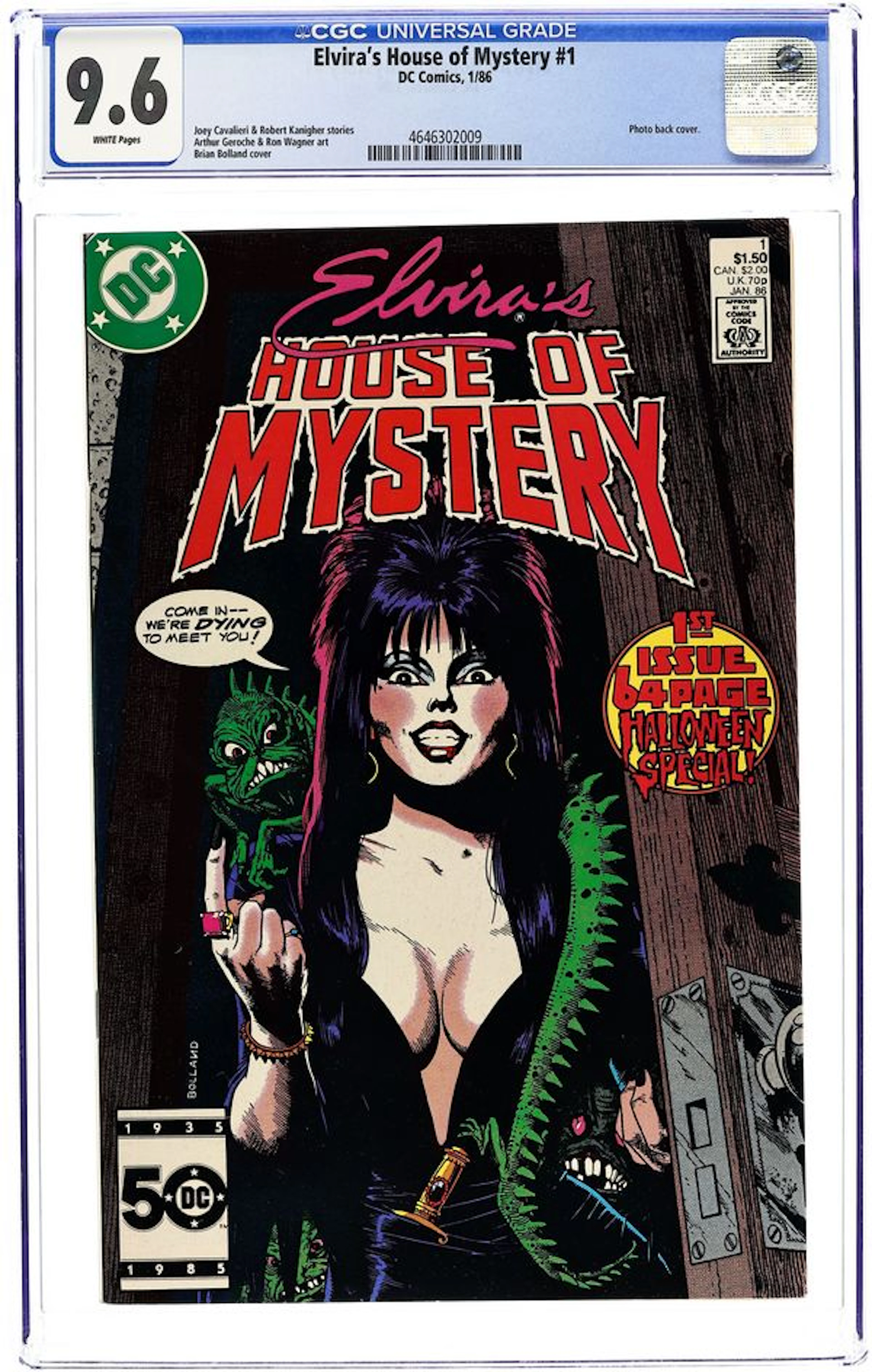 Elvira's House of Mystery (1986 DC) 1 CGC 9.6