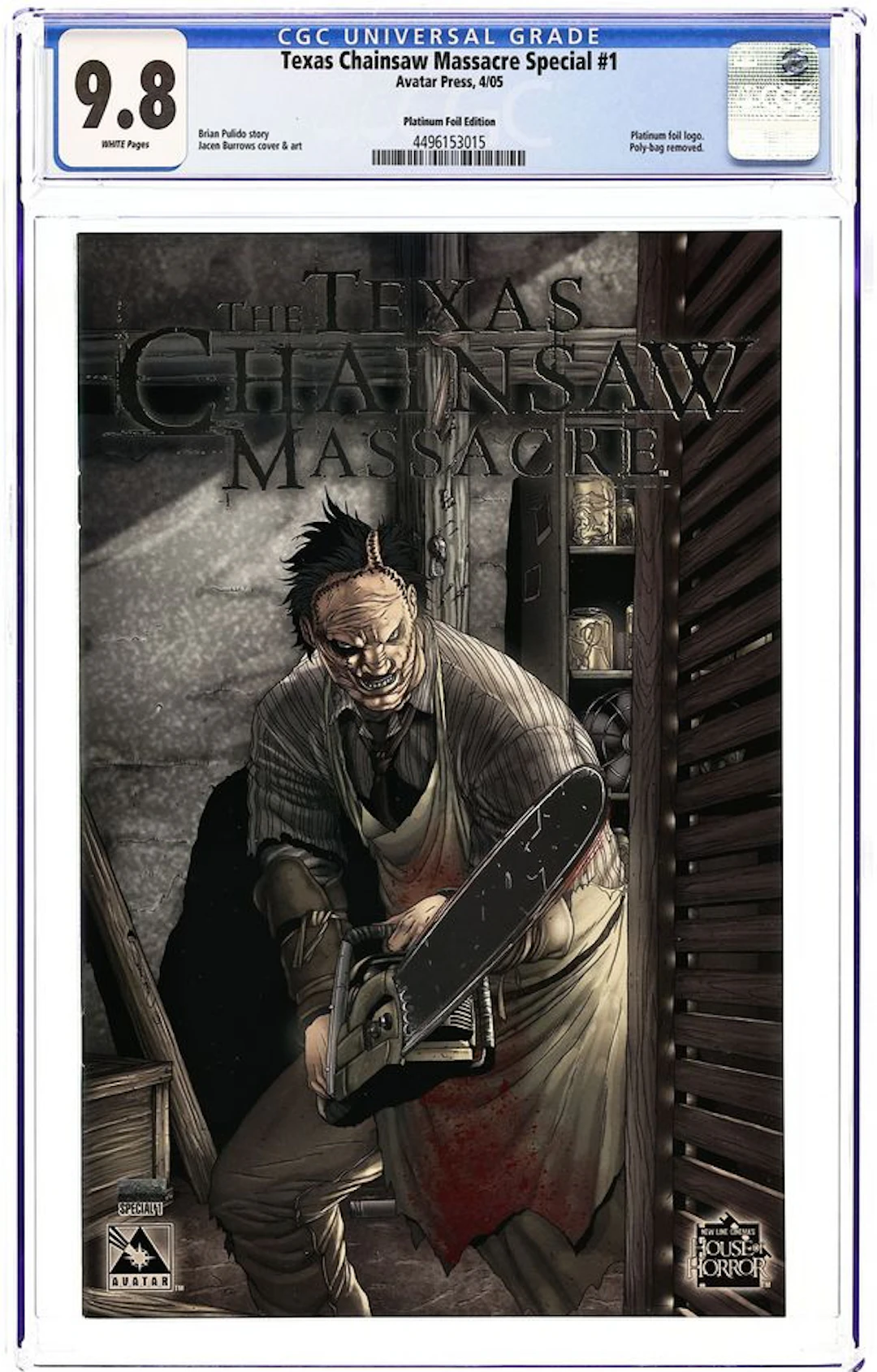 Texas Chainsaw Massacre Special (2005 Avatar) 1A.SILVER CGC 9.8